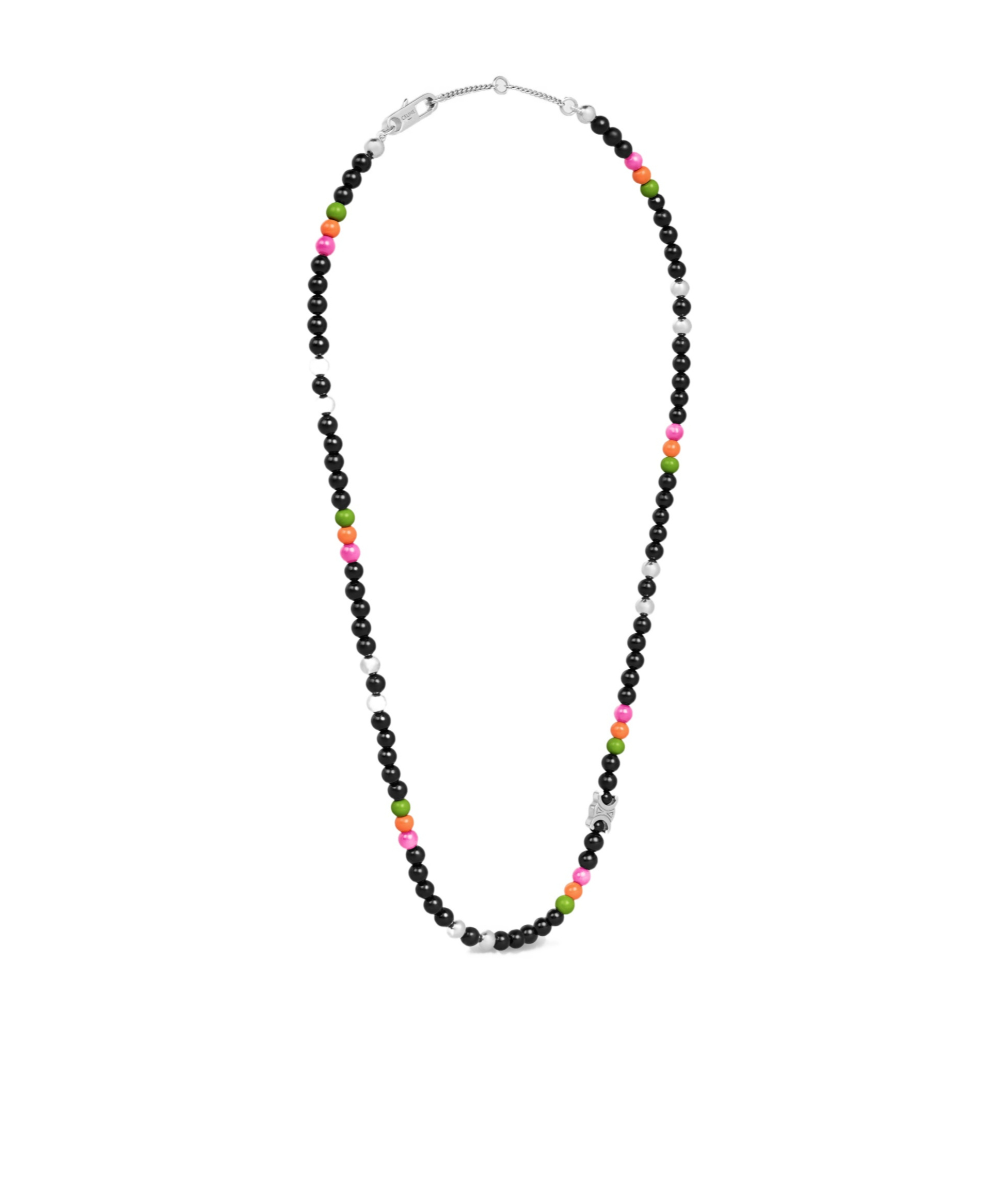Celine Logo Necklace In Green