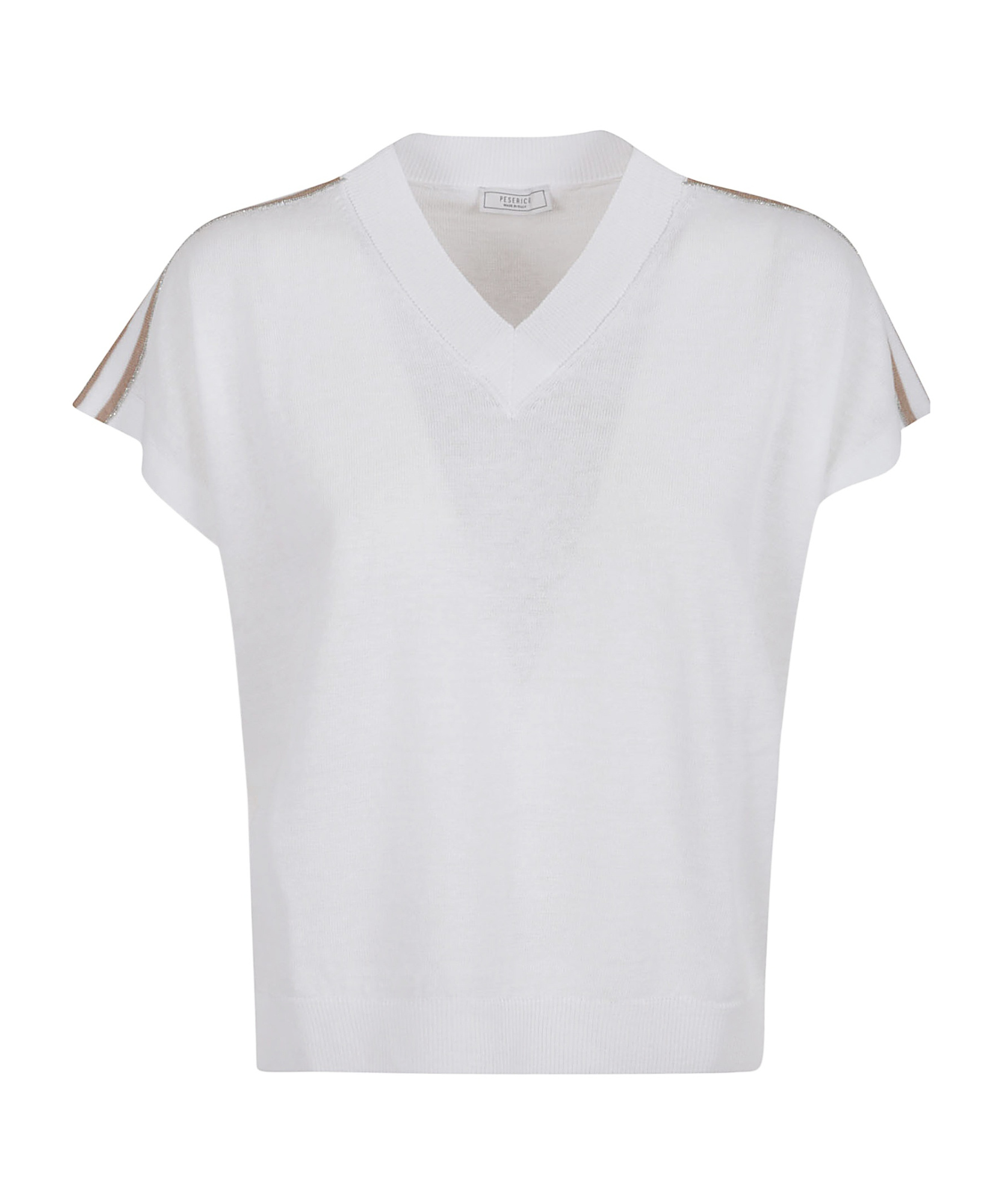 Shop Peserico Punto Luce-chain Top In White