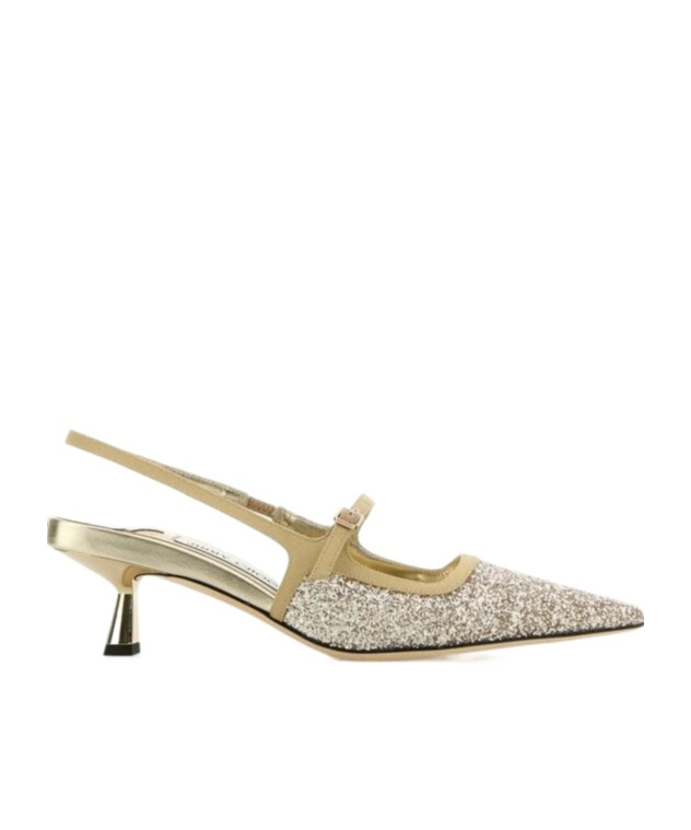 Jimmy Choo Didi 45 Glitter Slingback Pumps In Nude