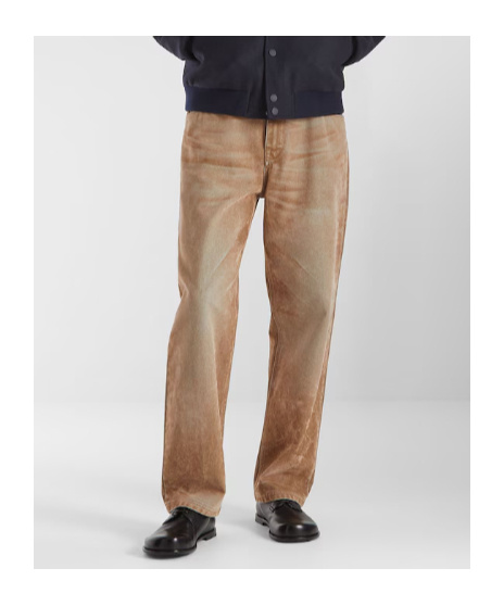 Fendi Belt Loop Jeans In Brown