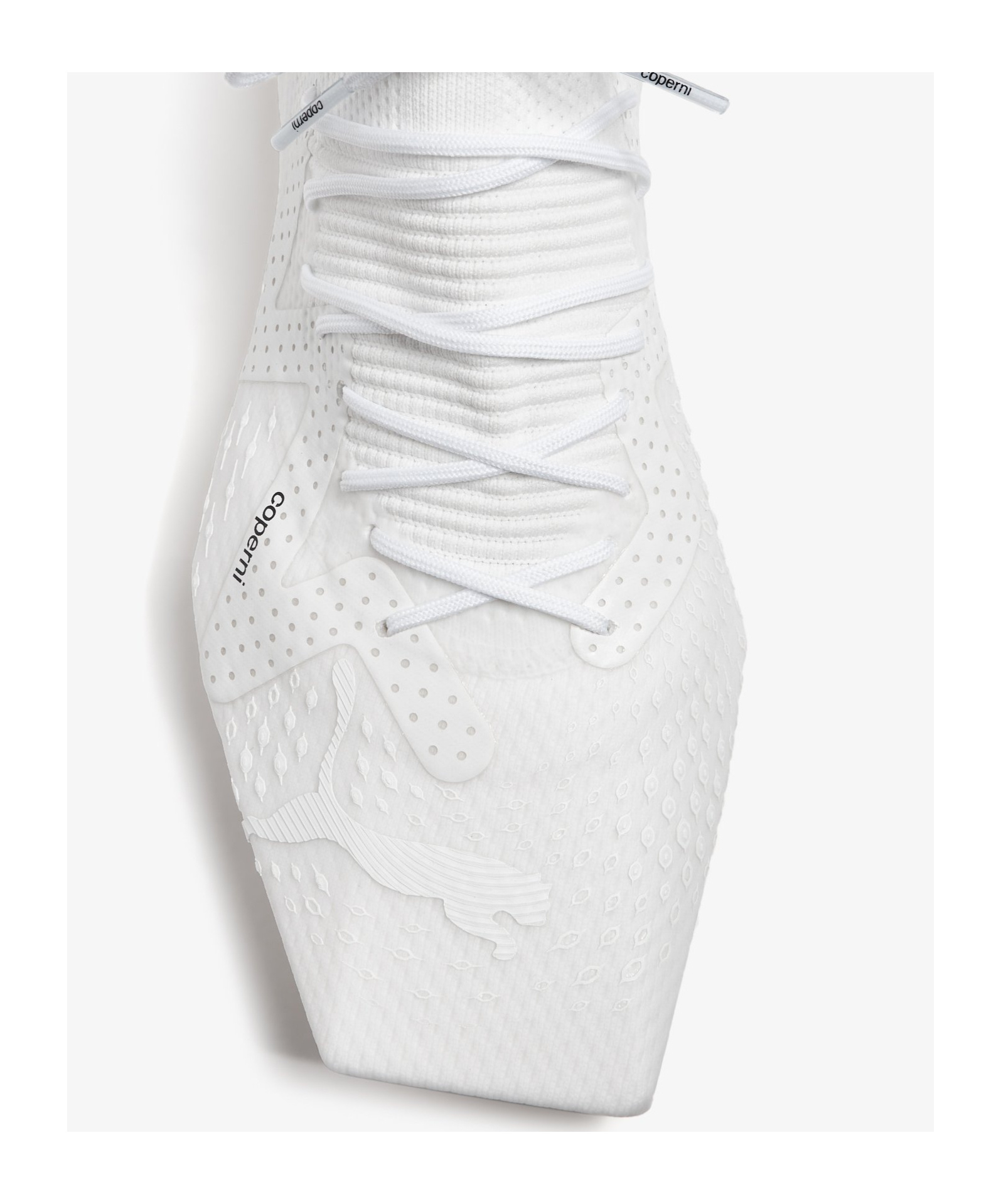Coperni Minimalist White Sneakers With Unique Square Toe In White