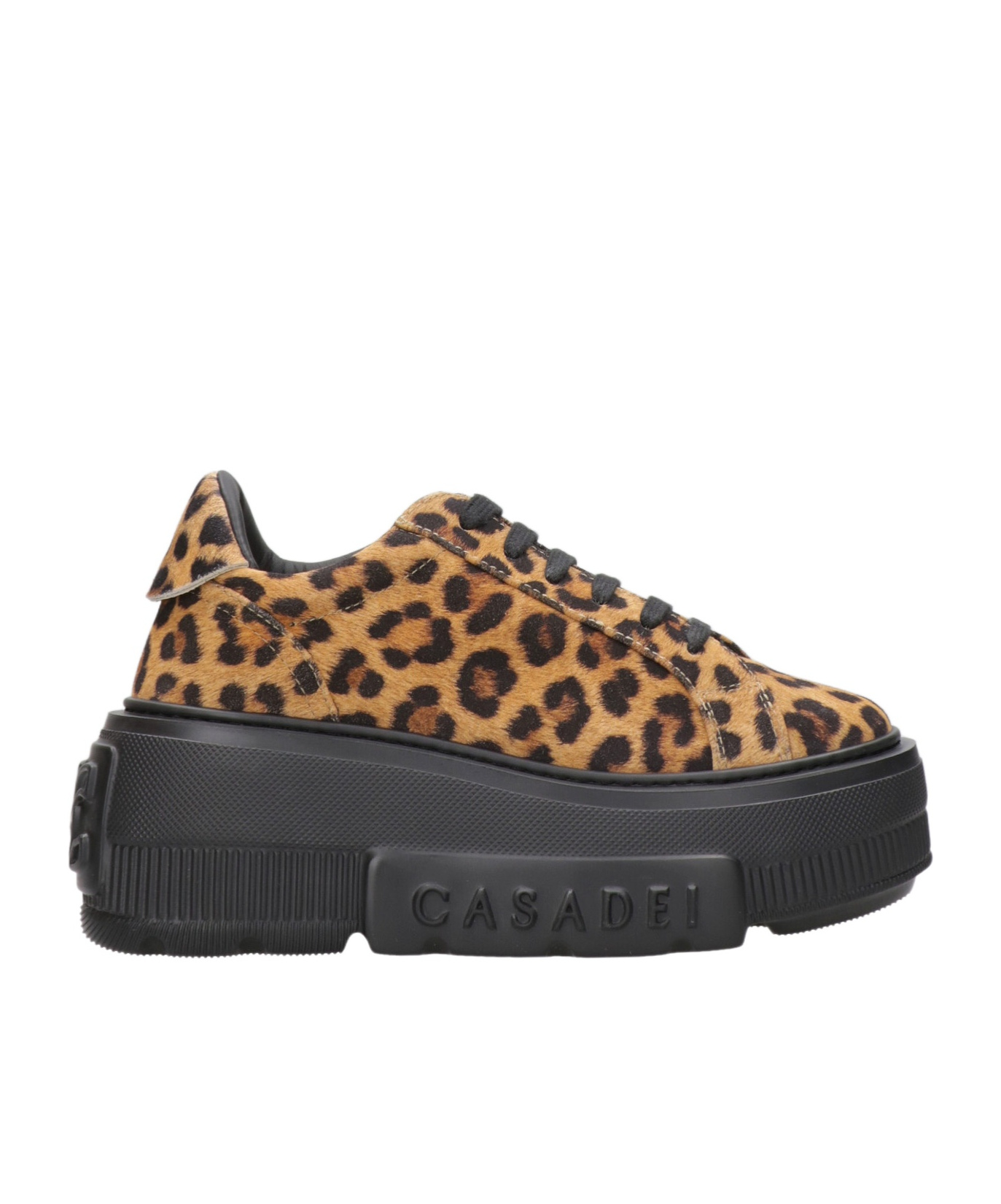 Casadei Round-toe Low-top Casual Shoes In Animal Print