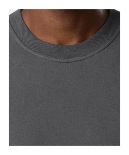 Stone Island Comfort-fit Crewneck Sweatshirt With Ribbed Trims In Gray