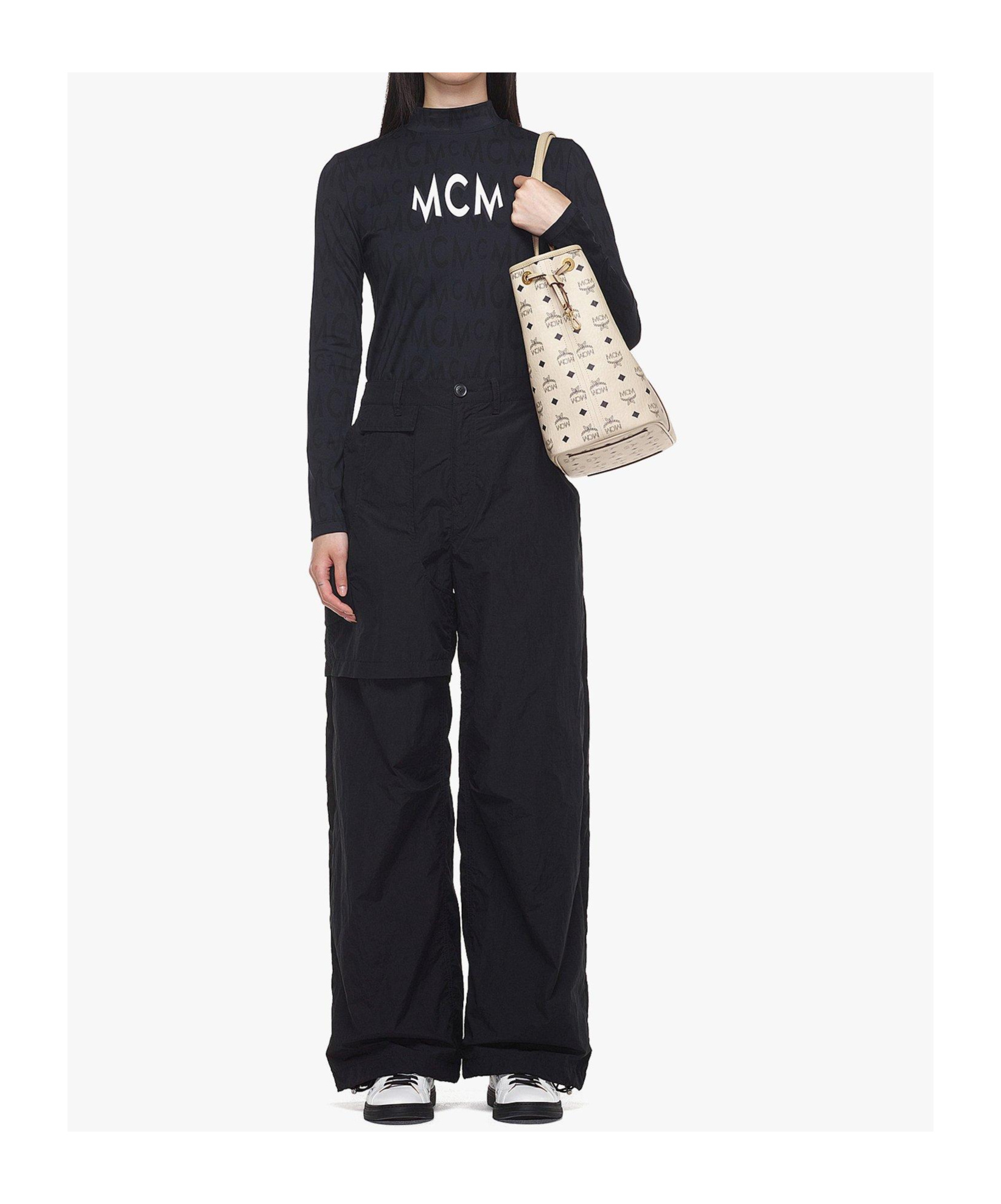 Mcm Liz Reversible Top Handle Medium Tote Bag In Nude