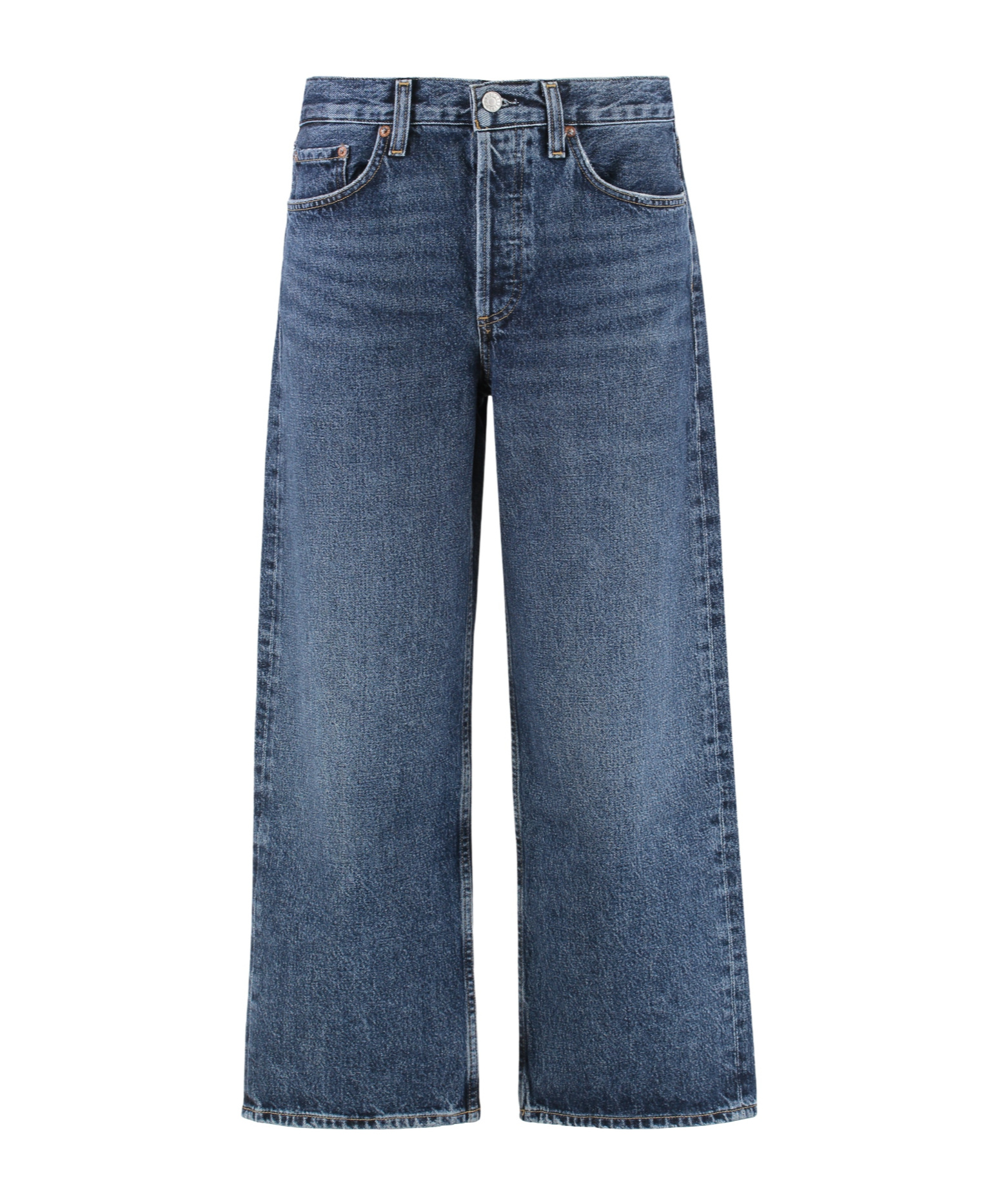 Agolde Wide-leg Denim Trousers In Blue