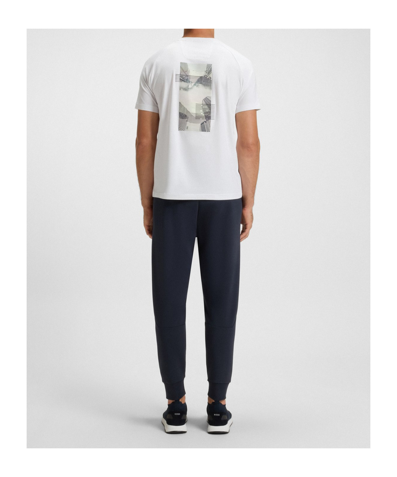 Hugo Boss Boss By  Men's Decorative Reflective Relaxed-fit T-shirt In White