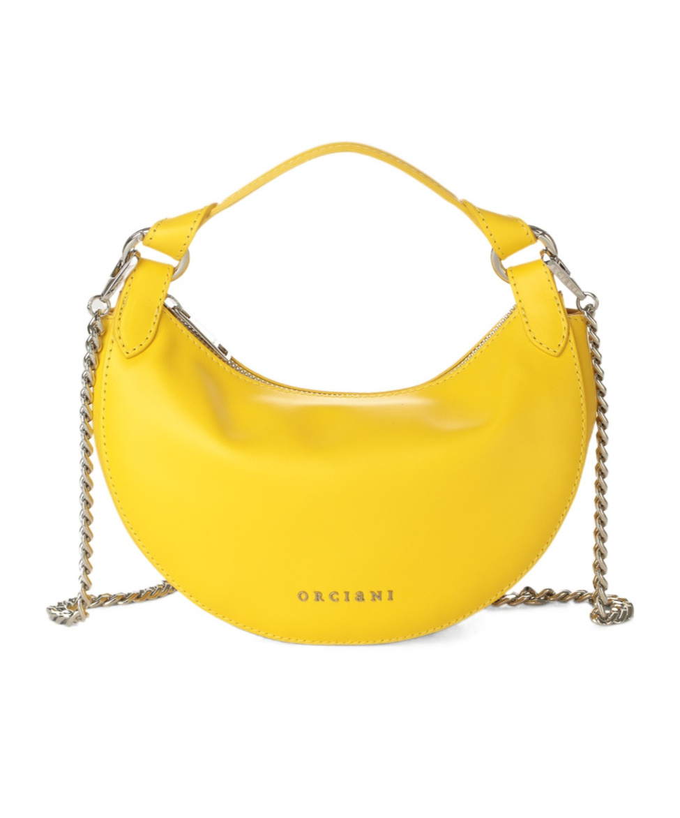Orciani Mini Hobo Shoulder Bag In Yellow