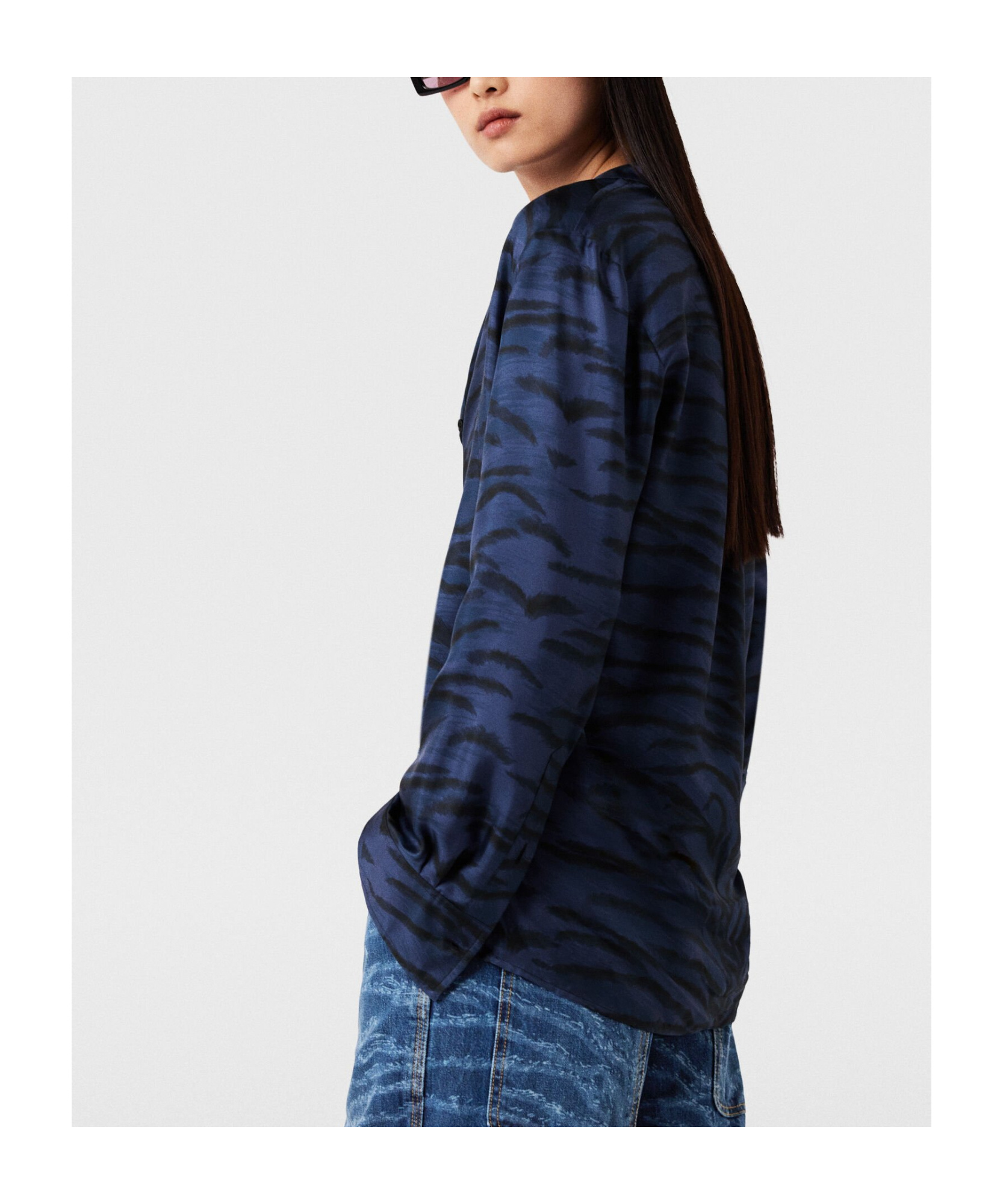 Stella Mccartney Animal Print Shirt In Blue