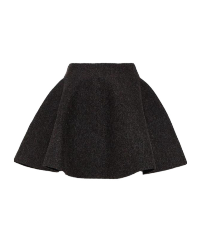 Alaïa Wool-blend Miniskirt In Black