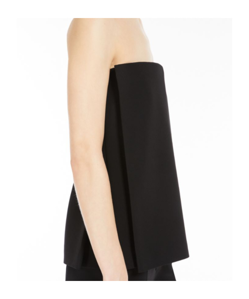Sportmax Viscose Crop Top In Black