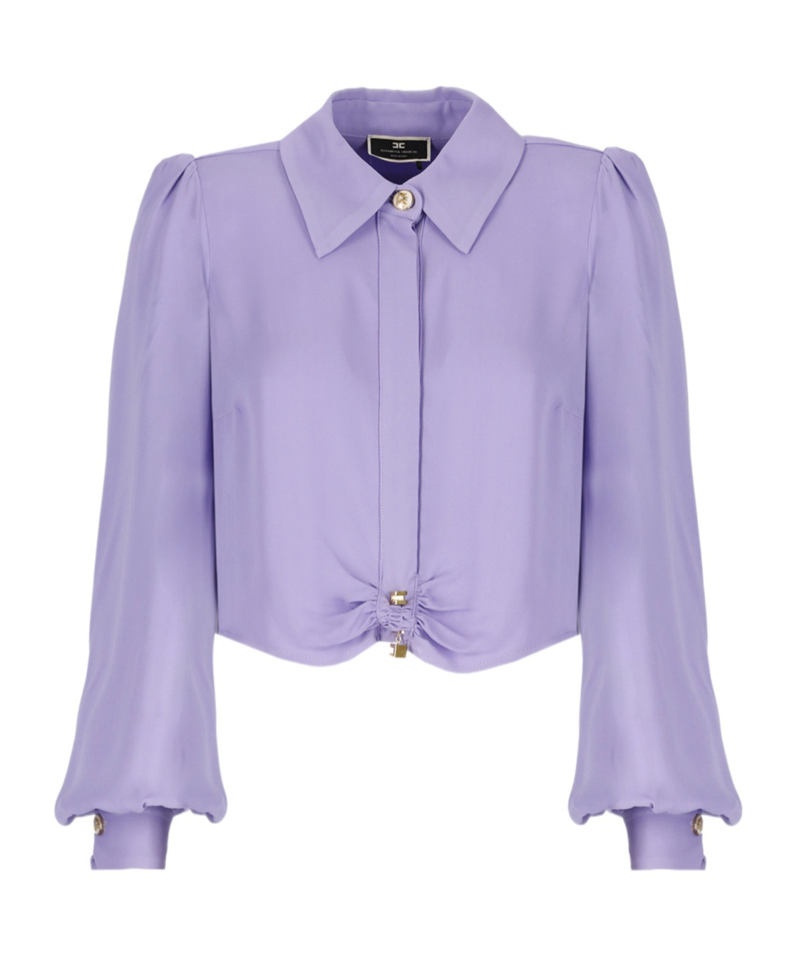 Elisabetta Franchi Georgette Shirt In Purple