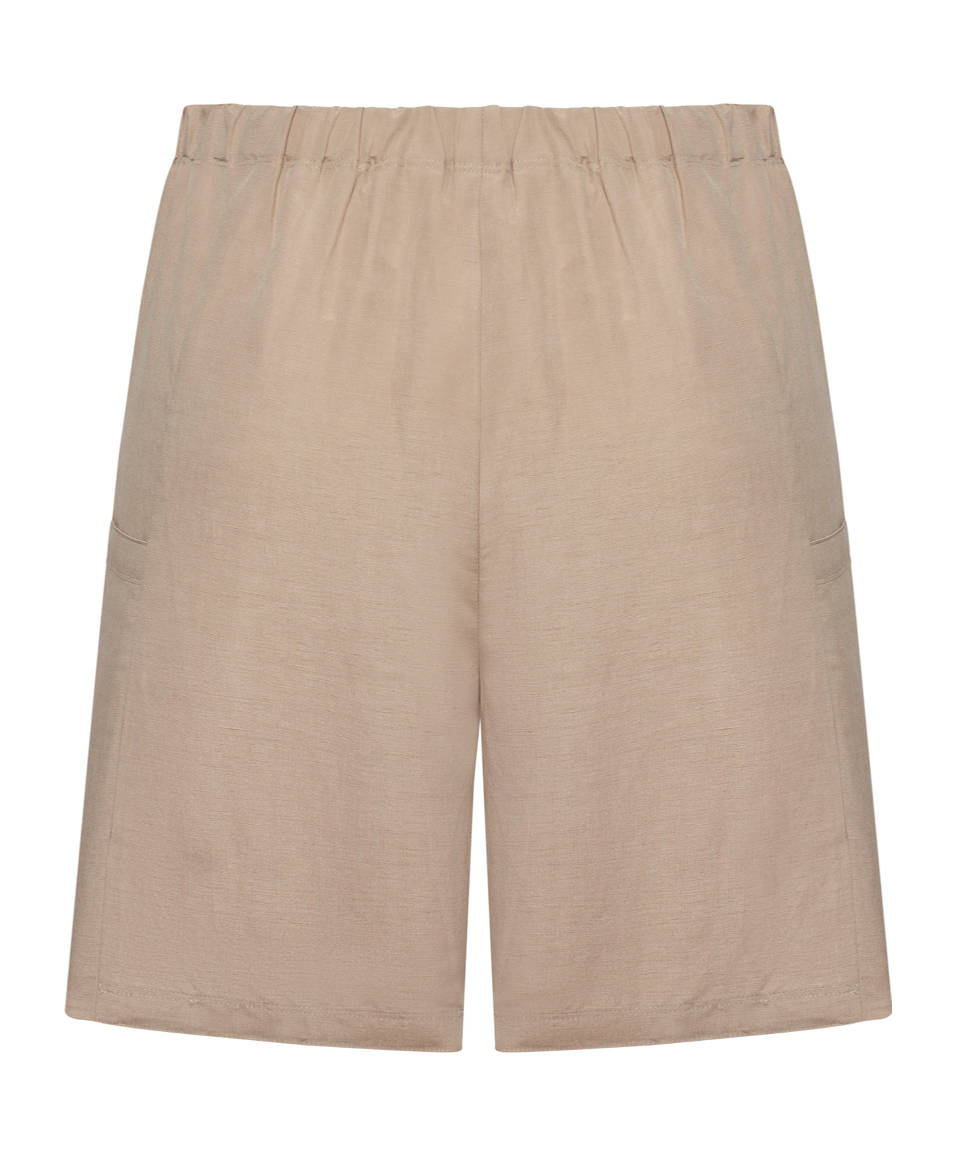 Max Mara Elastic Waist Shorts In Beige