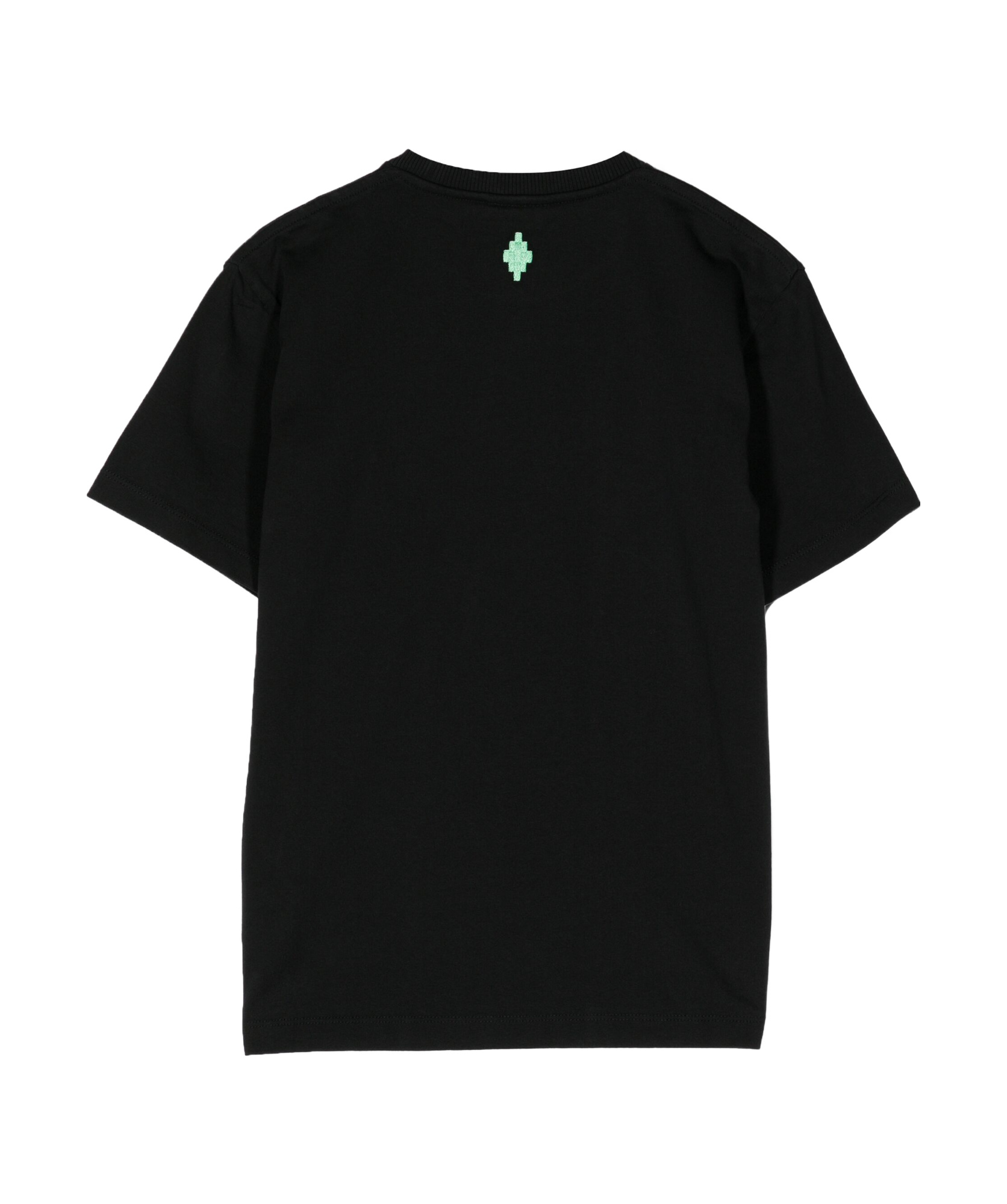 Marcelo Burlon County Of Milan Collar Feathers-print Cotton T-shirt In Black