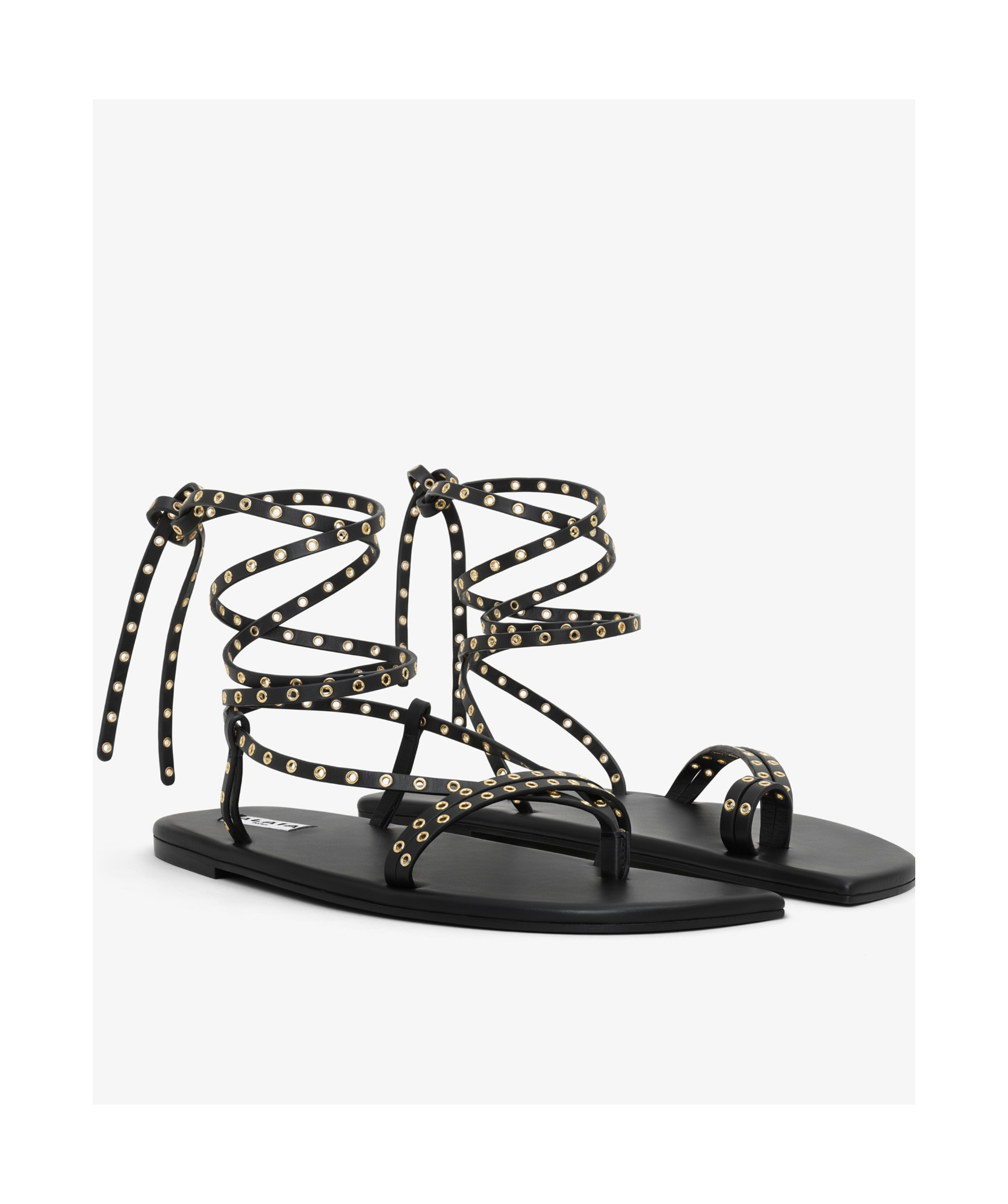 Alaïa Marsa Embellished Leather Sandals In Black