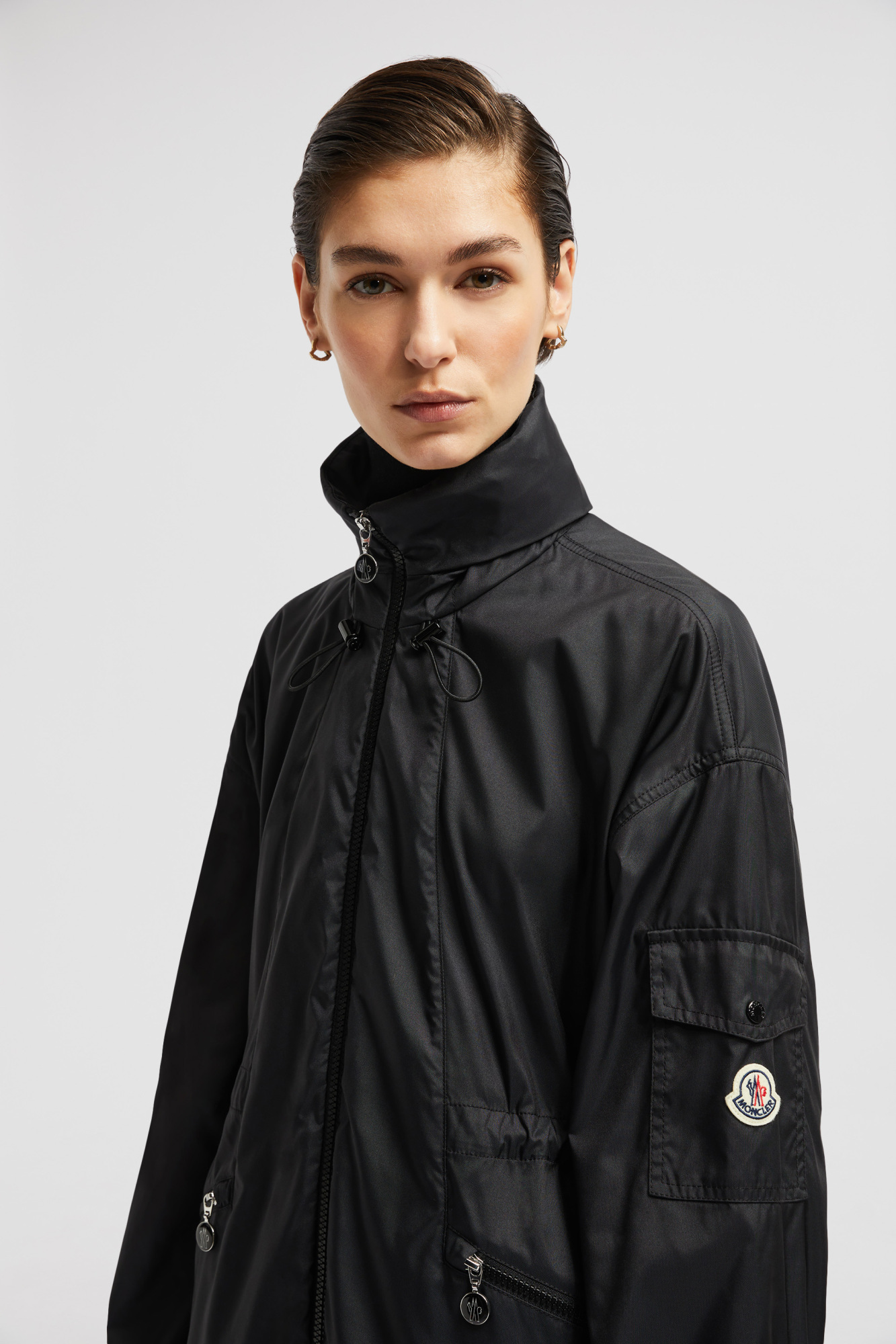 Shop Moncler Adhemar Parka Coat In Black