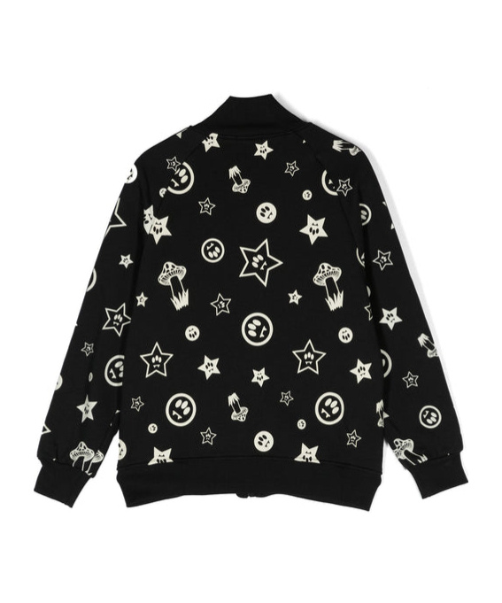 Barrow Logo-print Zip-up Sweatshirt In Black