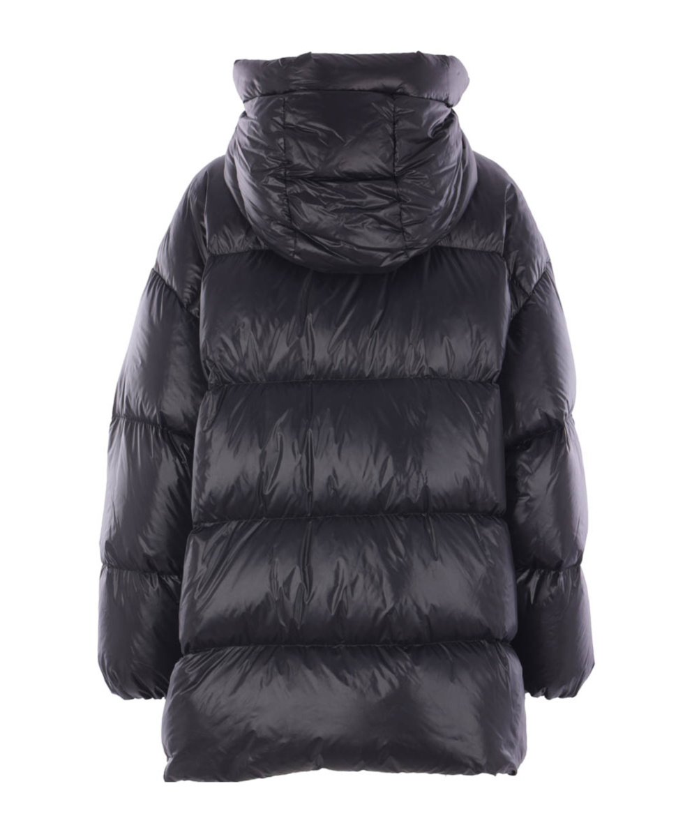 Jil Sander Long-sleeved Down Jacket In Black