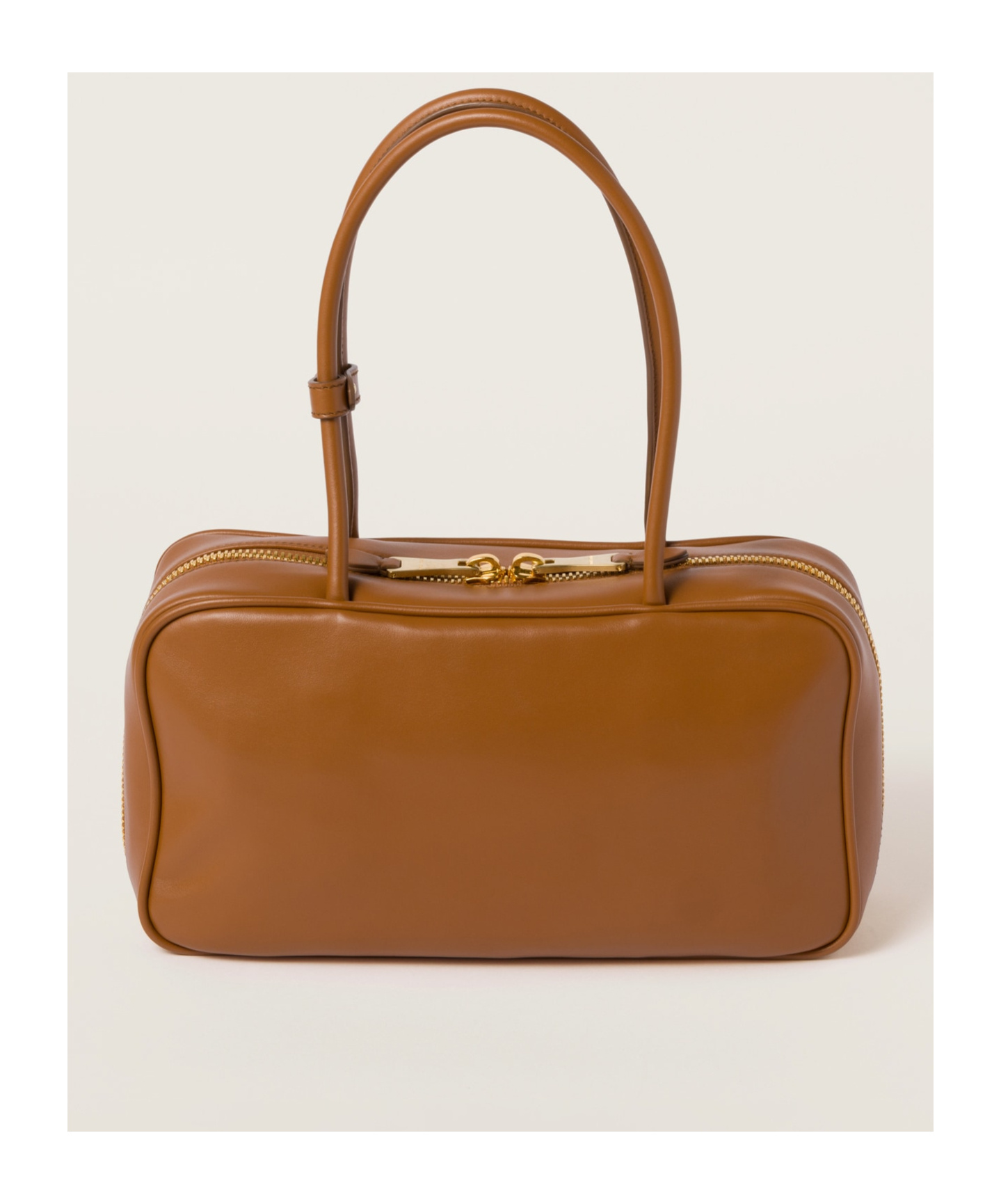Miu Miu Beau Leather Top-handle Bag In Brown