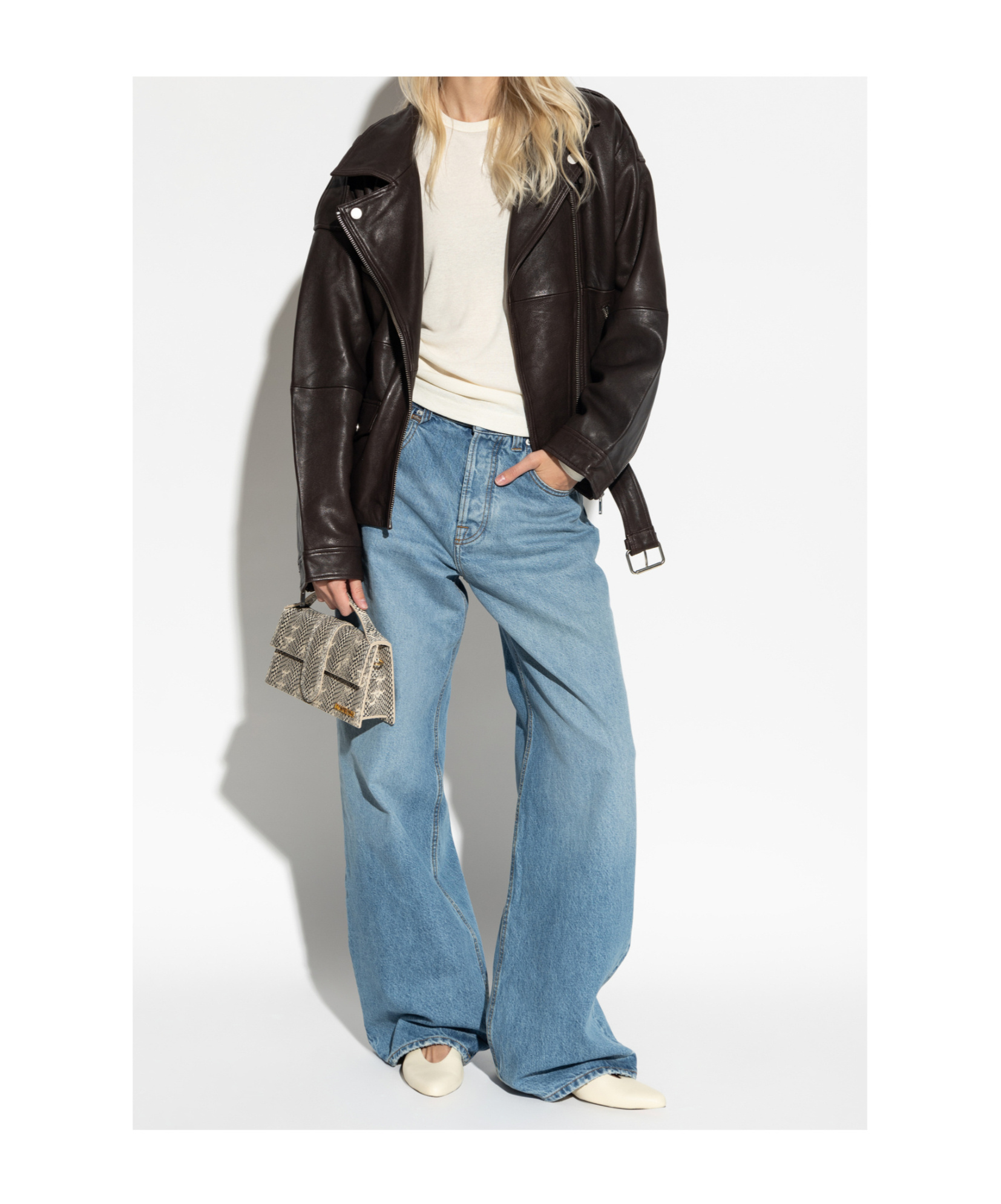 By Malene Birger Logo-embroidered Long-sleeve Top In Neutral