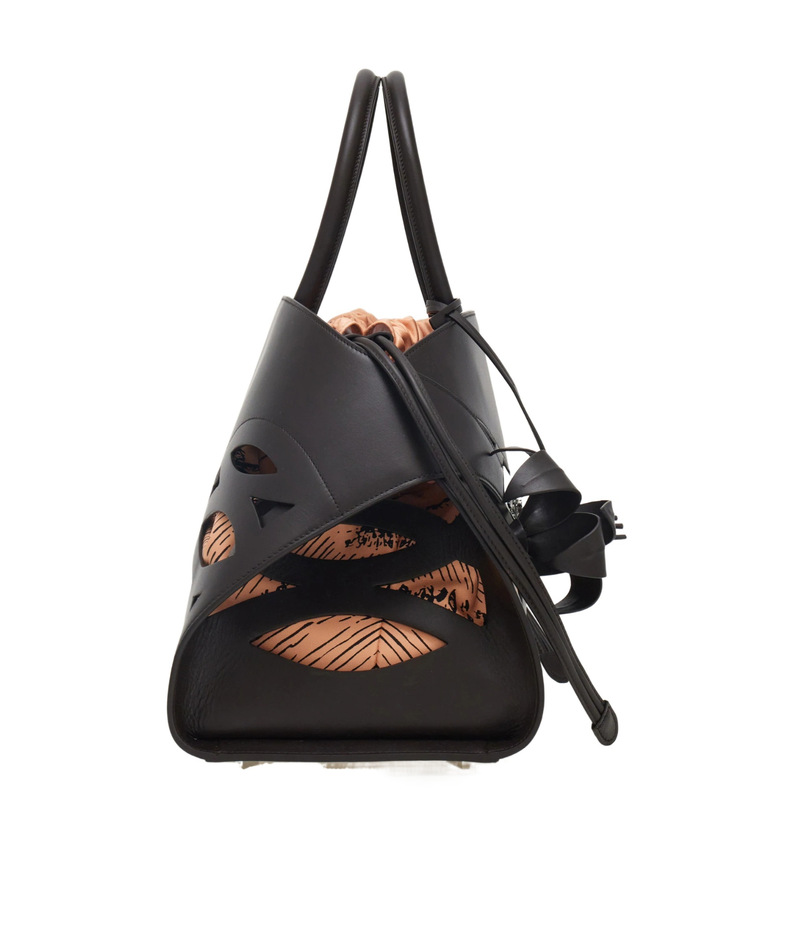 Ferragamo Back To Earth - Hug Handbag (l) In Brown