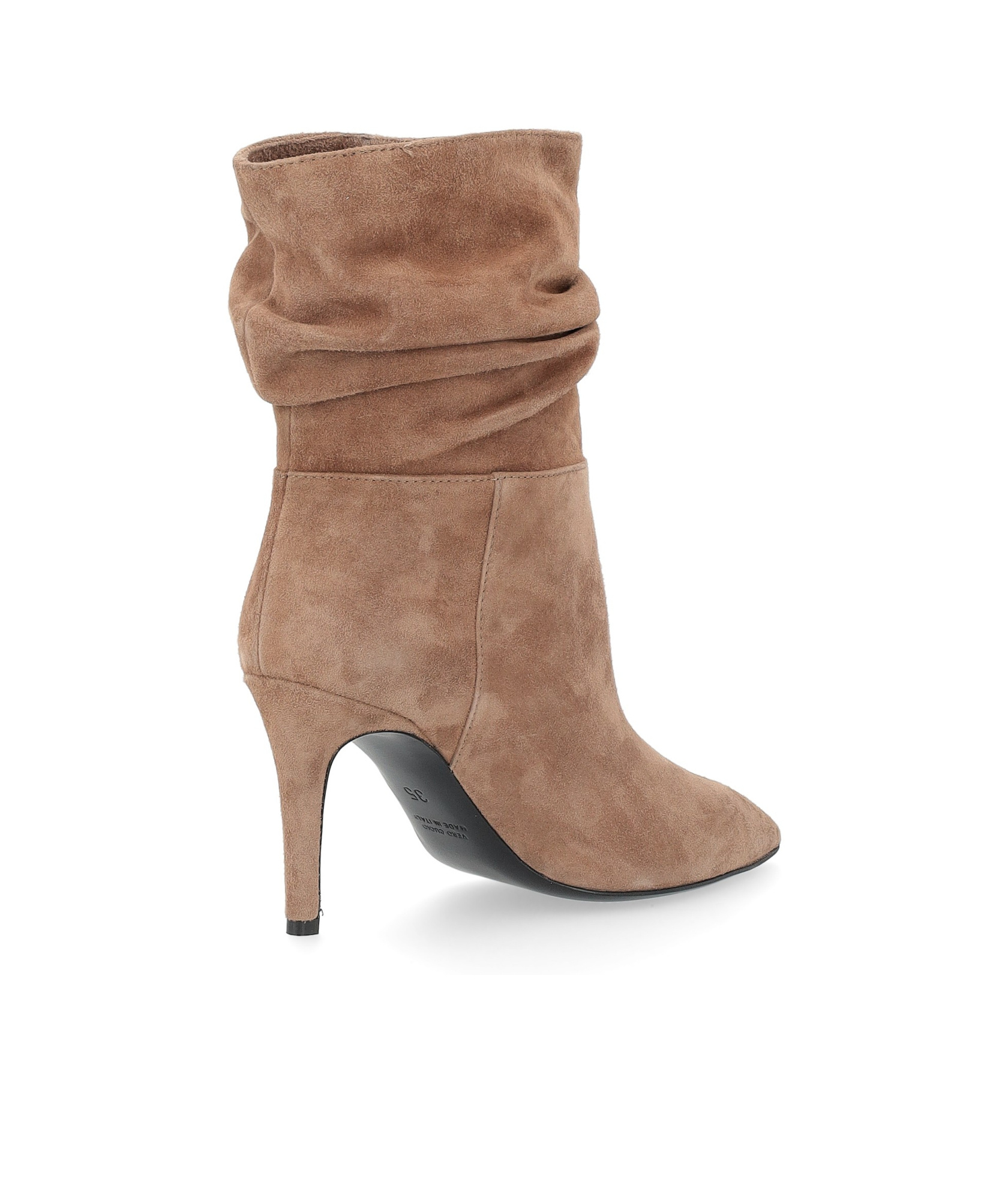 Shop Via Roma 15 High-heeled Short Boots In Brown