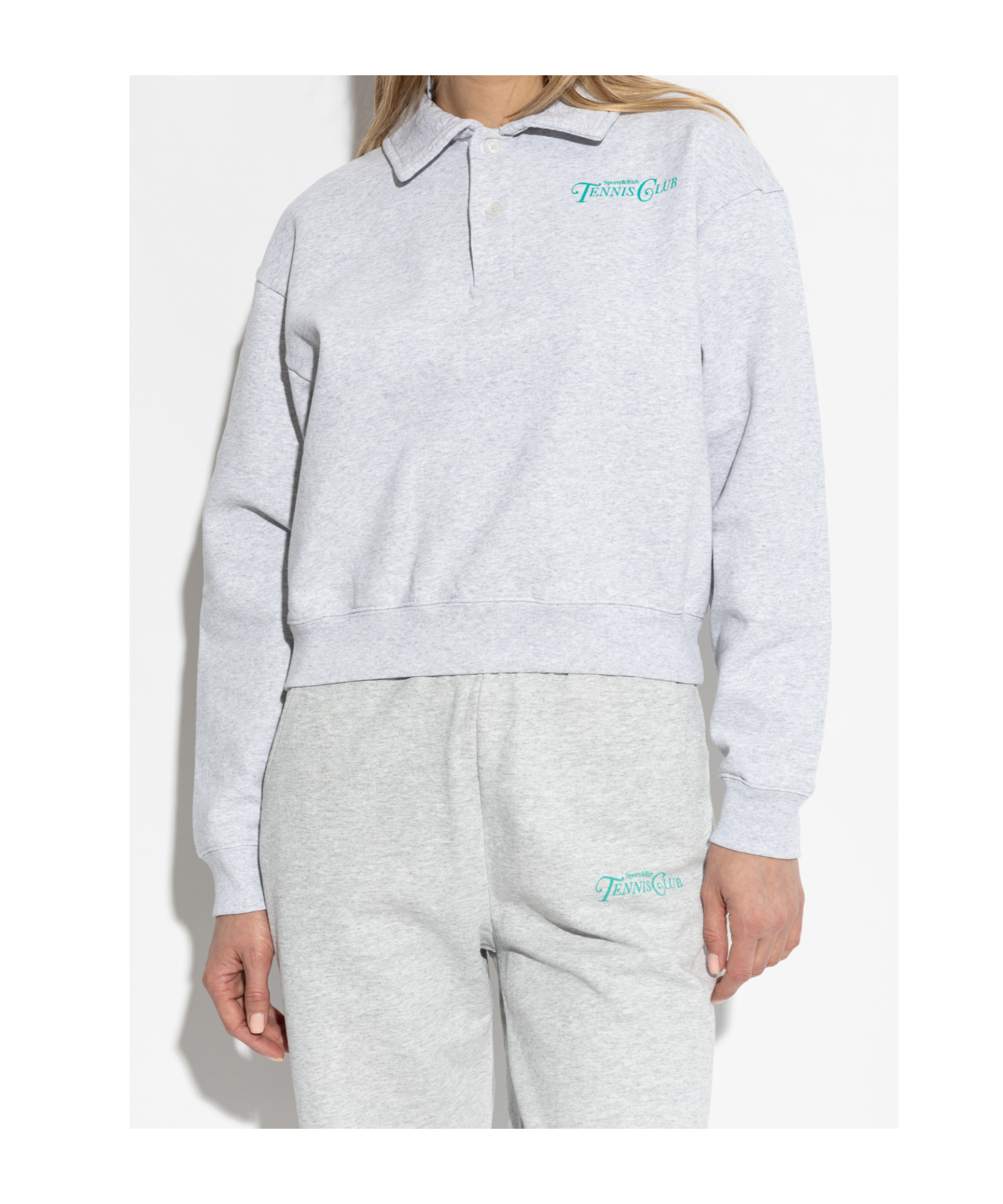 Sporty And Rich Long-sleeved Sweater In White