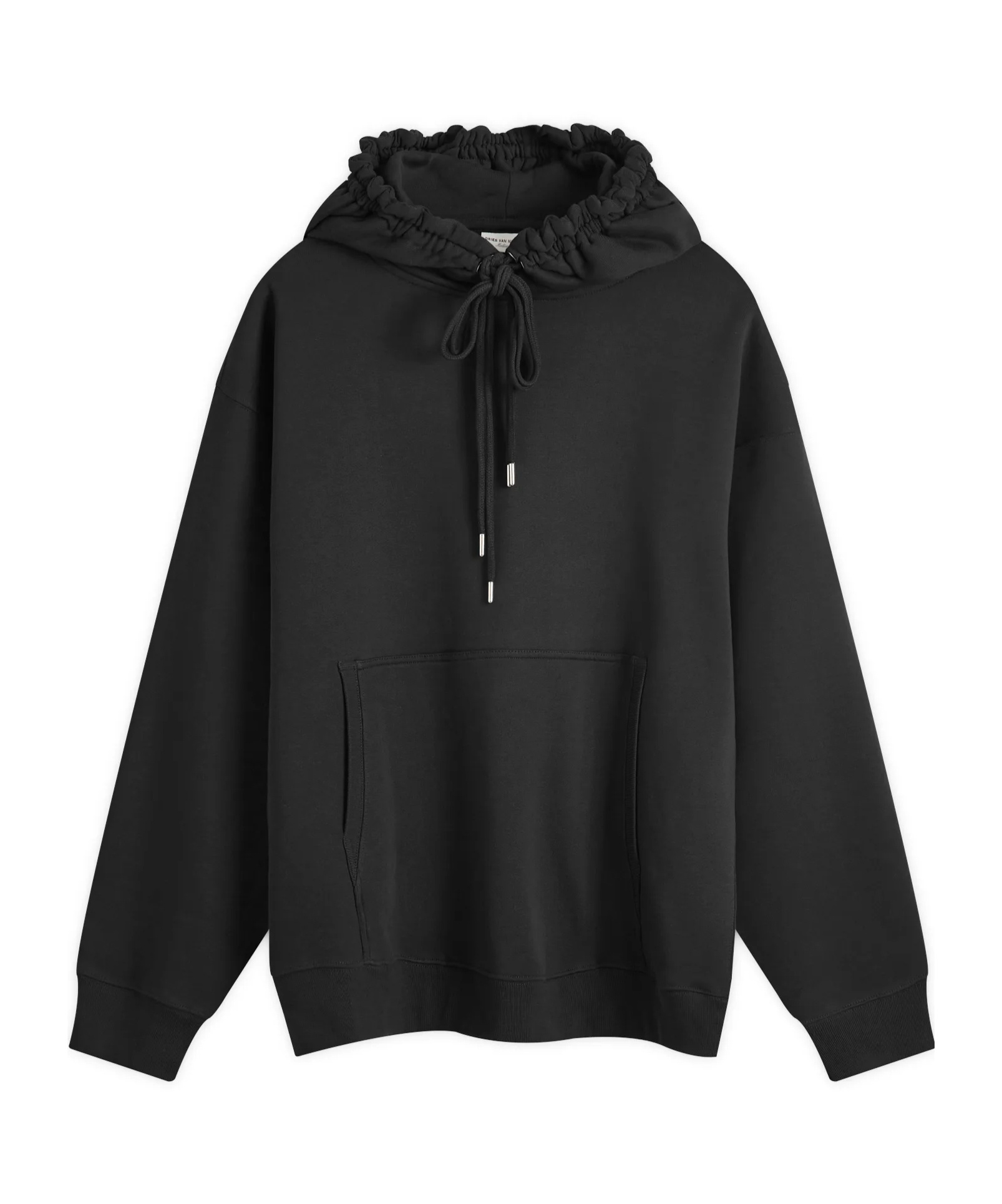 Dries Van Noten Drawstring Hooded Hoodie In Black