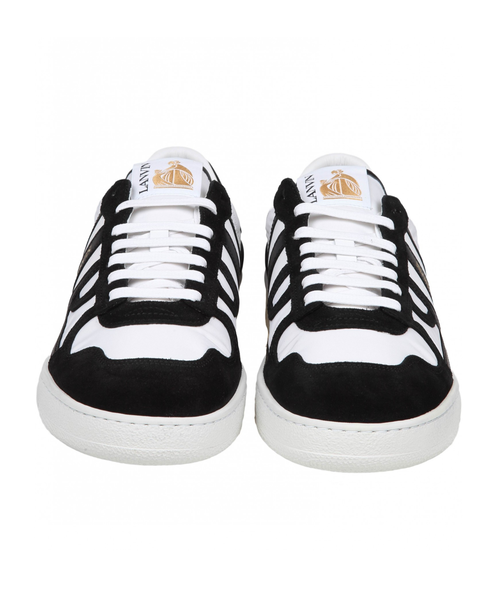 Shop Lanvin Low-cut Lace-up Sneakers In White