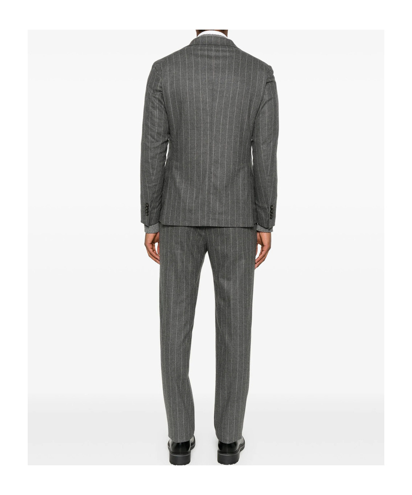 Tagliatore Long-sleeved Suit Jacket In Gray