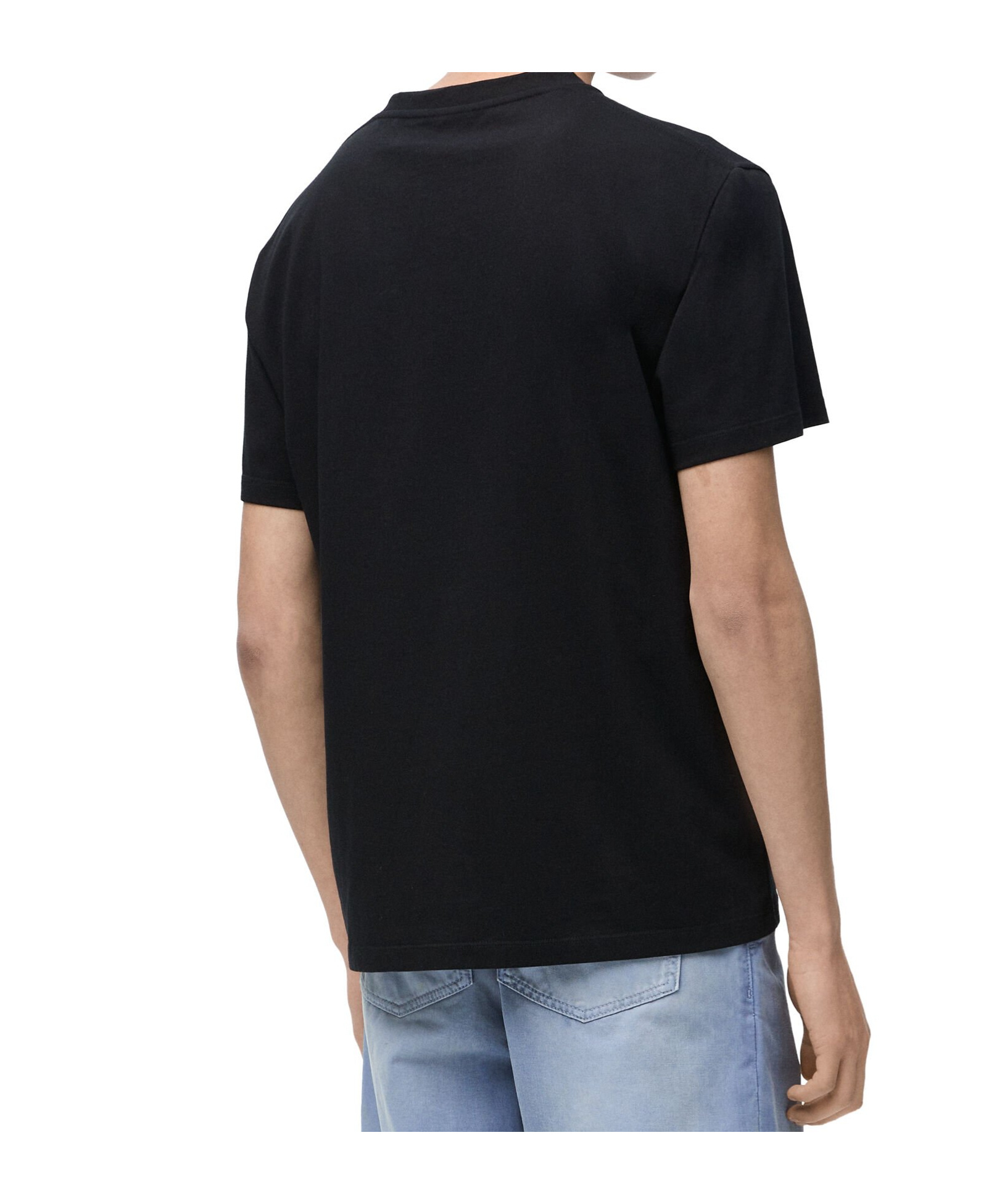 Loewe Slim Fit Logo-embroidered Cotton-jersey T-shirt In Black
