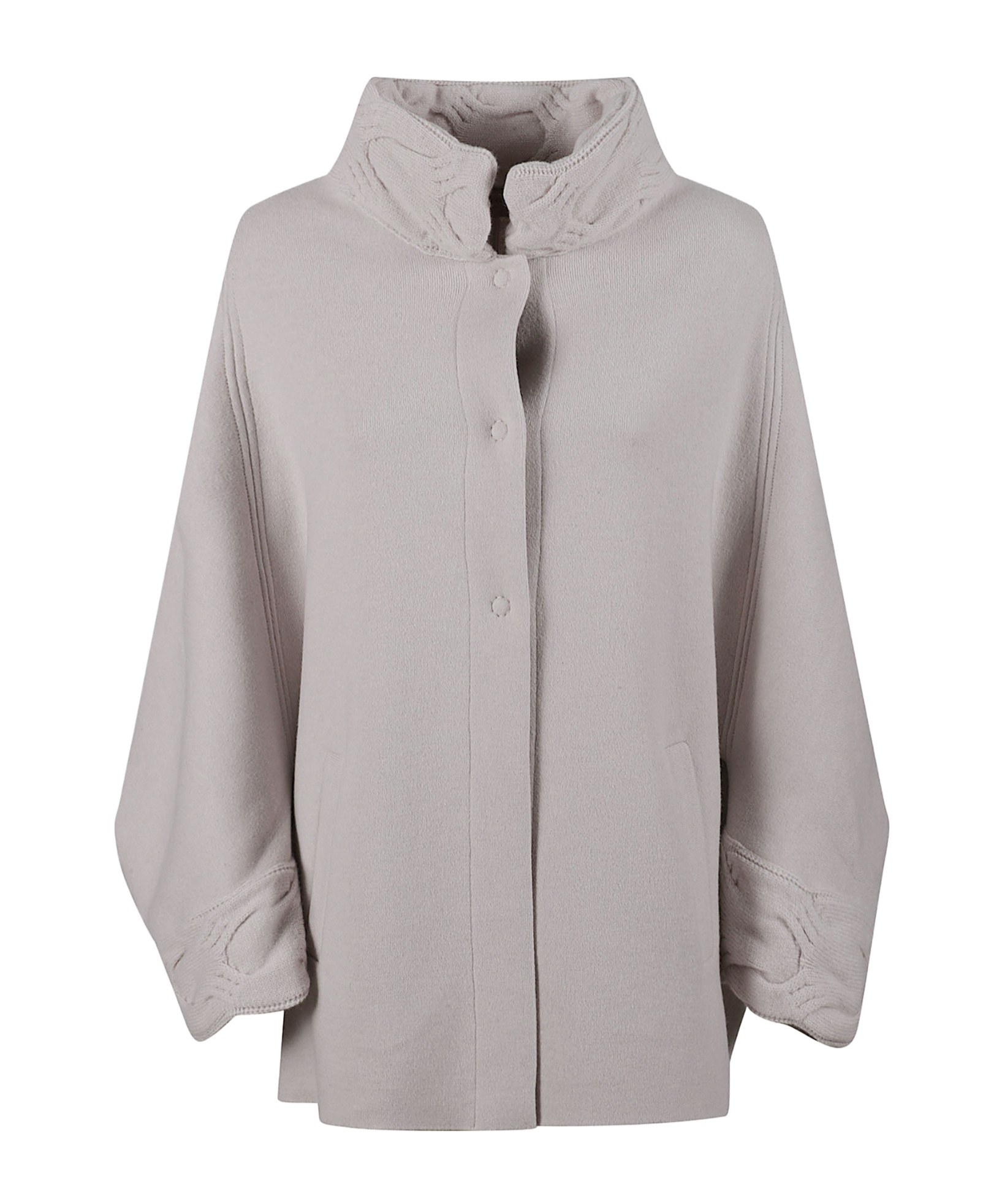 D Exterior Pleated Detail Coat In Gray