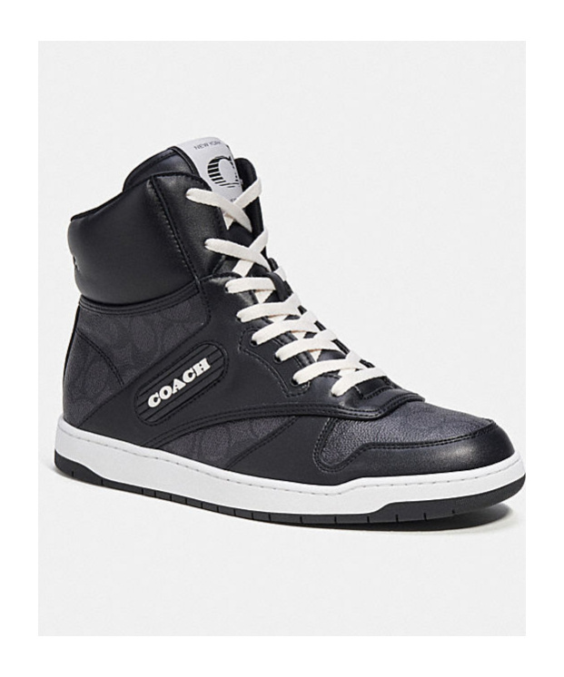 Coach Lace-up High-top Sneakers In Black