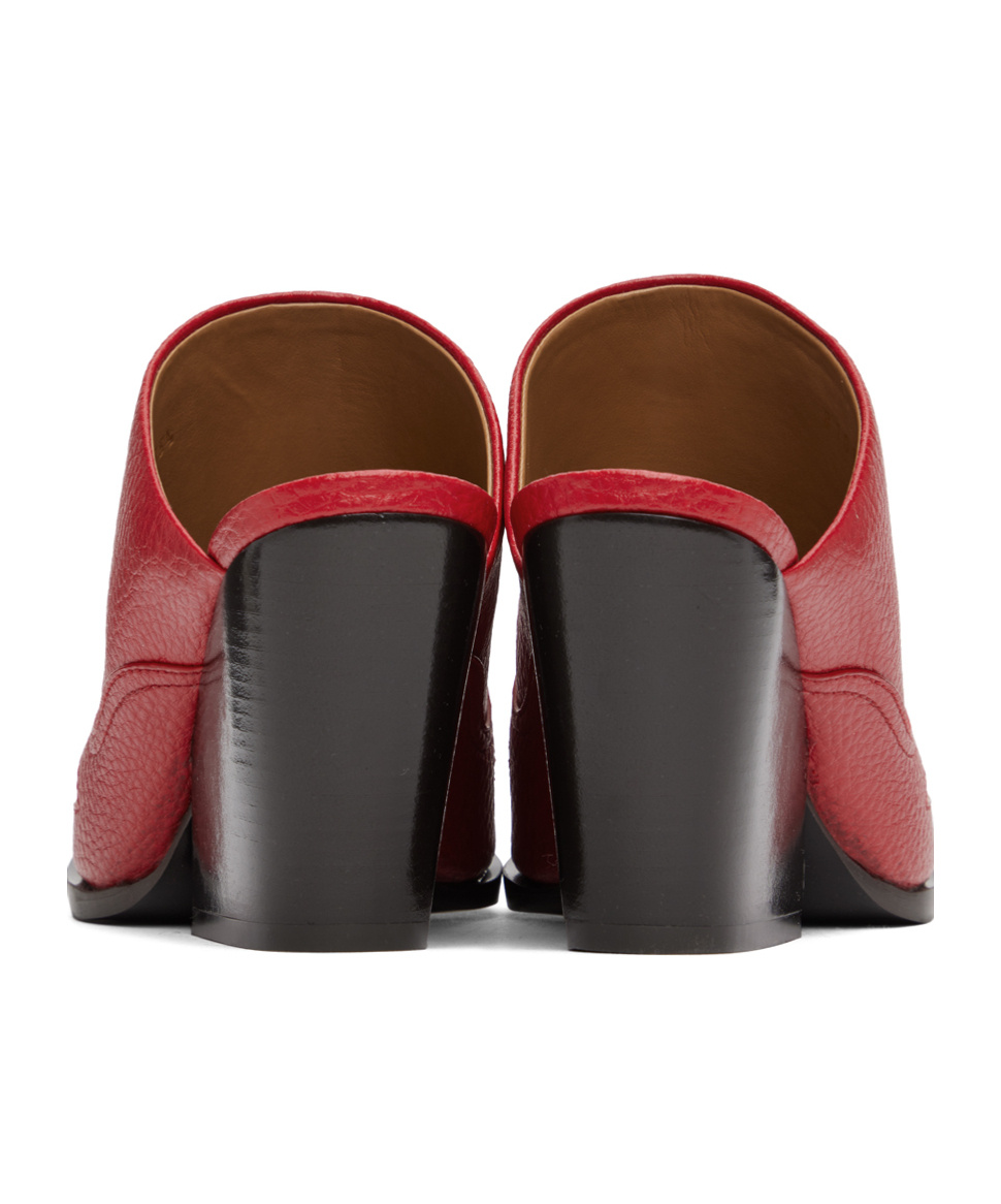 Stella Mccartney Cowboy Cloudy Muller Heels In Red
