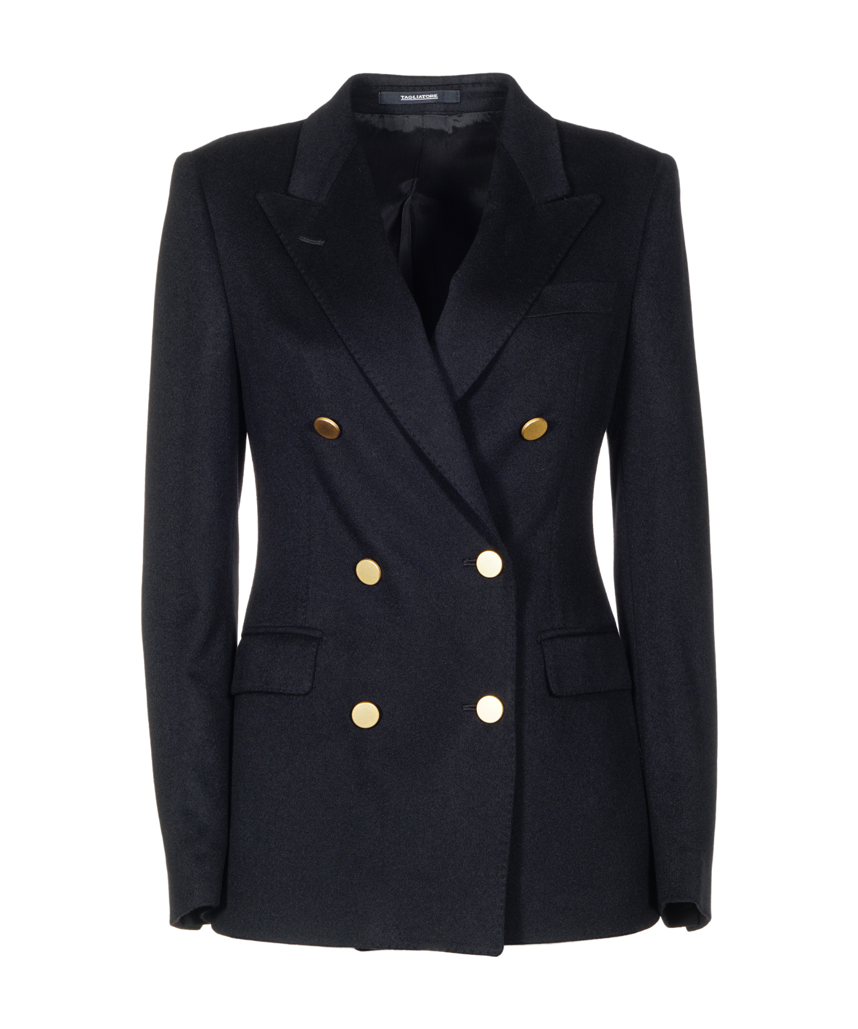 Shop Tagliatore Double-breasted Buttoned Blazer In Black