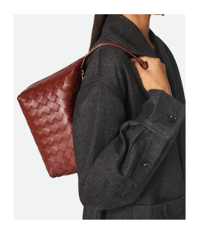 Bottega Veneta Small Wallace Top-handle Bag In Red