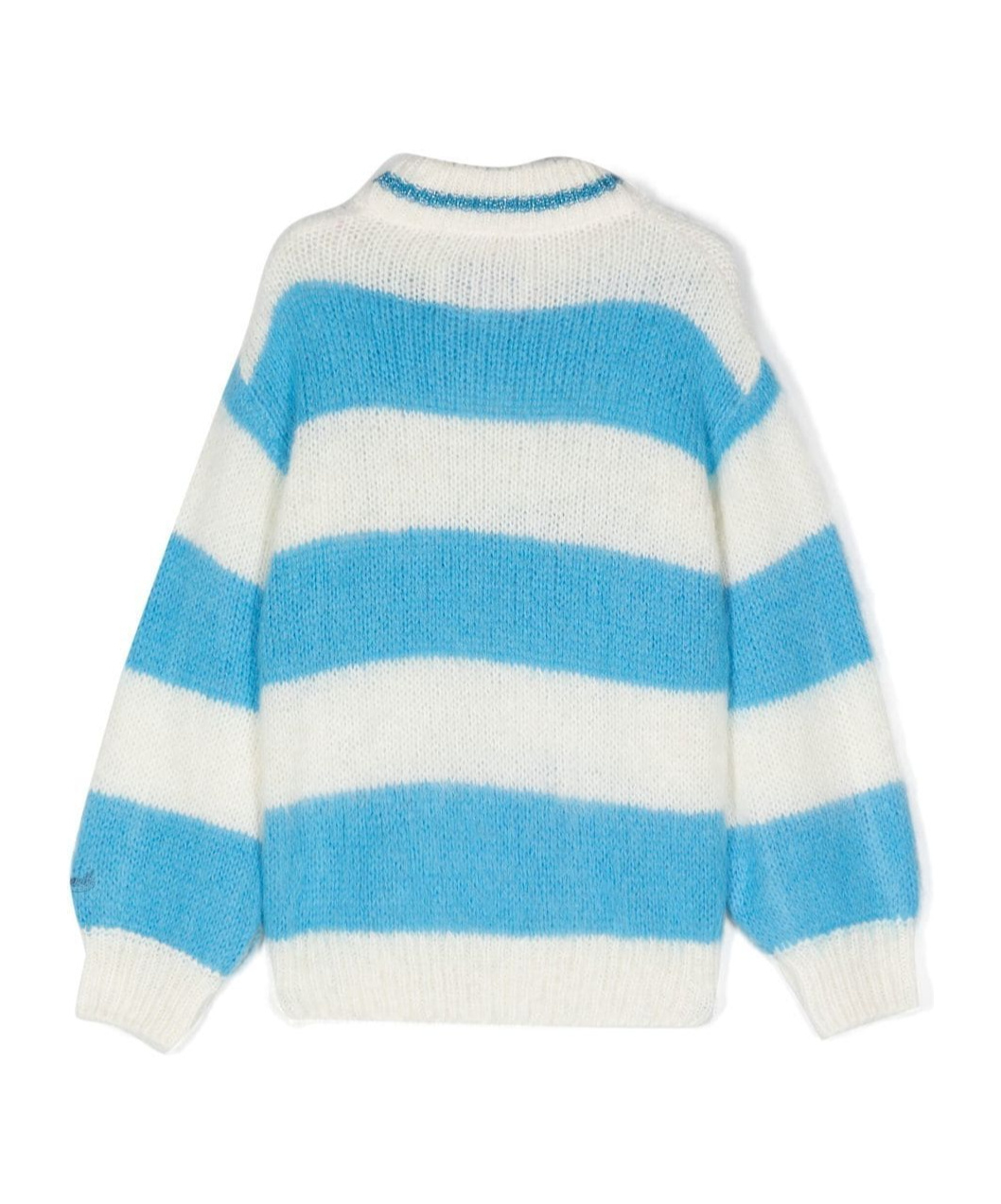 Mc2 Saint Barth Striped Knit Jumper In White