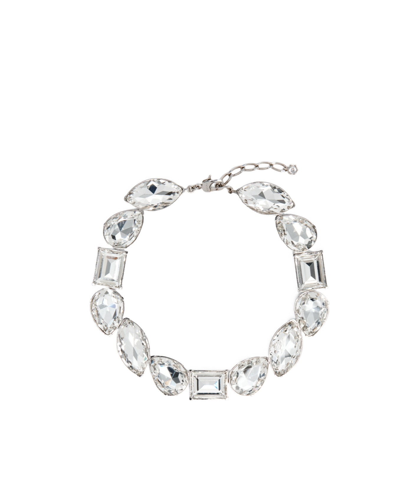 Alexander Mcqueen Women's Cocktail Choker In Silver/clear In Metallic