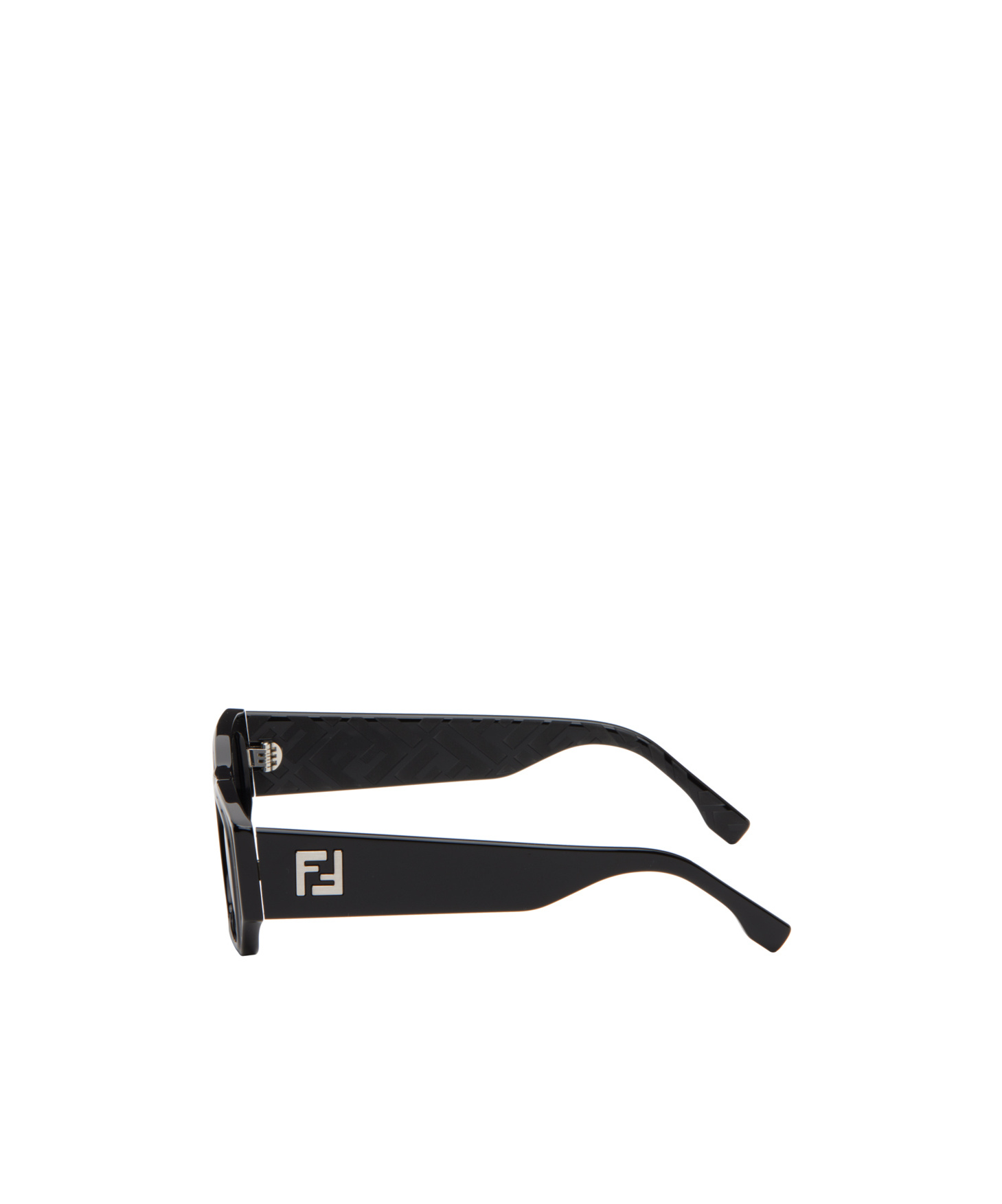 Fendi Ff Squared Sunglasses In Shiny Black