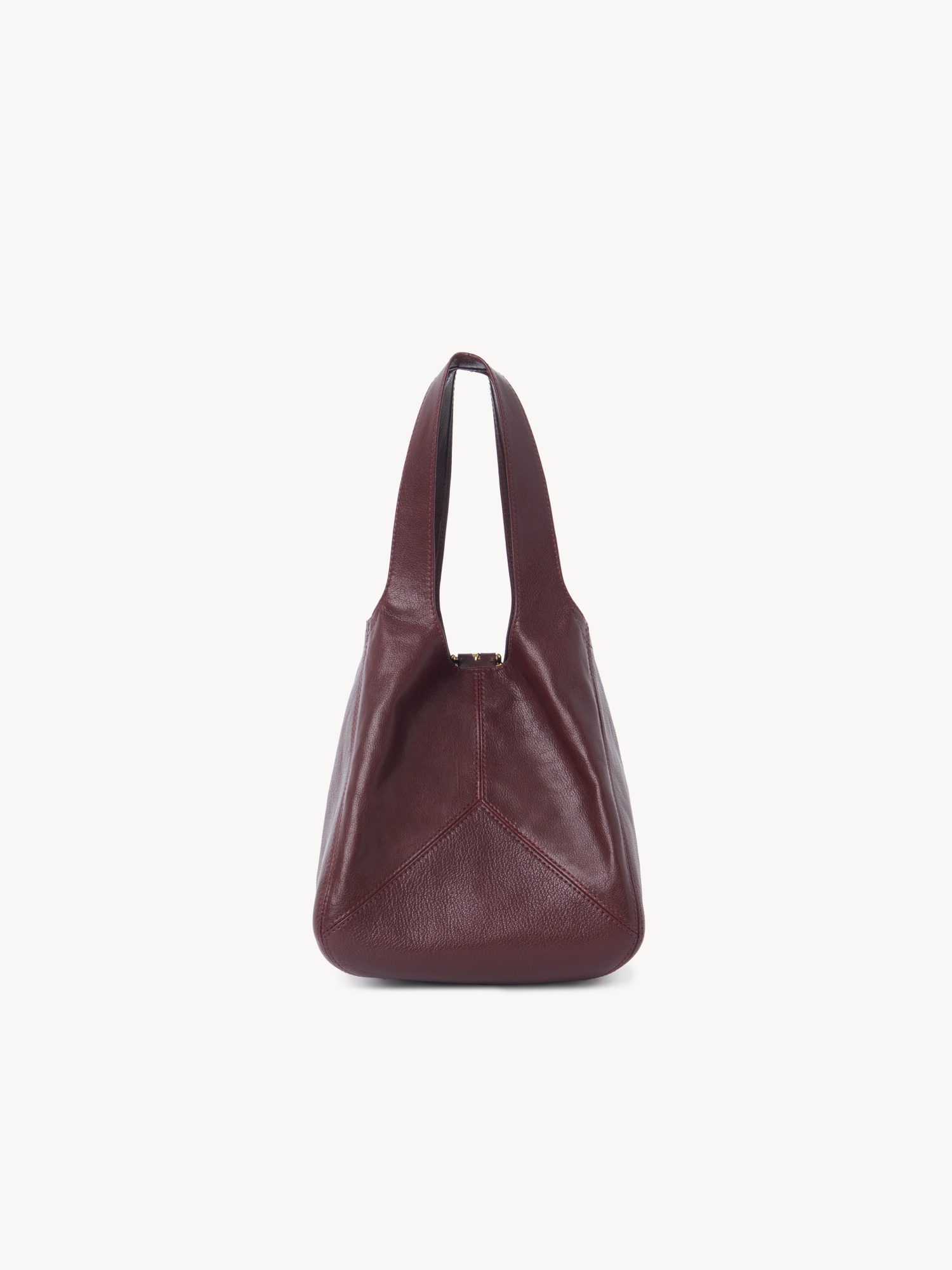 Chloé Balloon Paneled Textured-leather Tote In Red