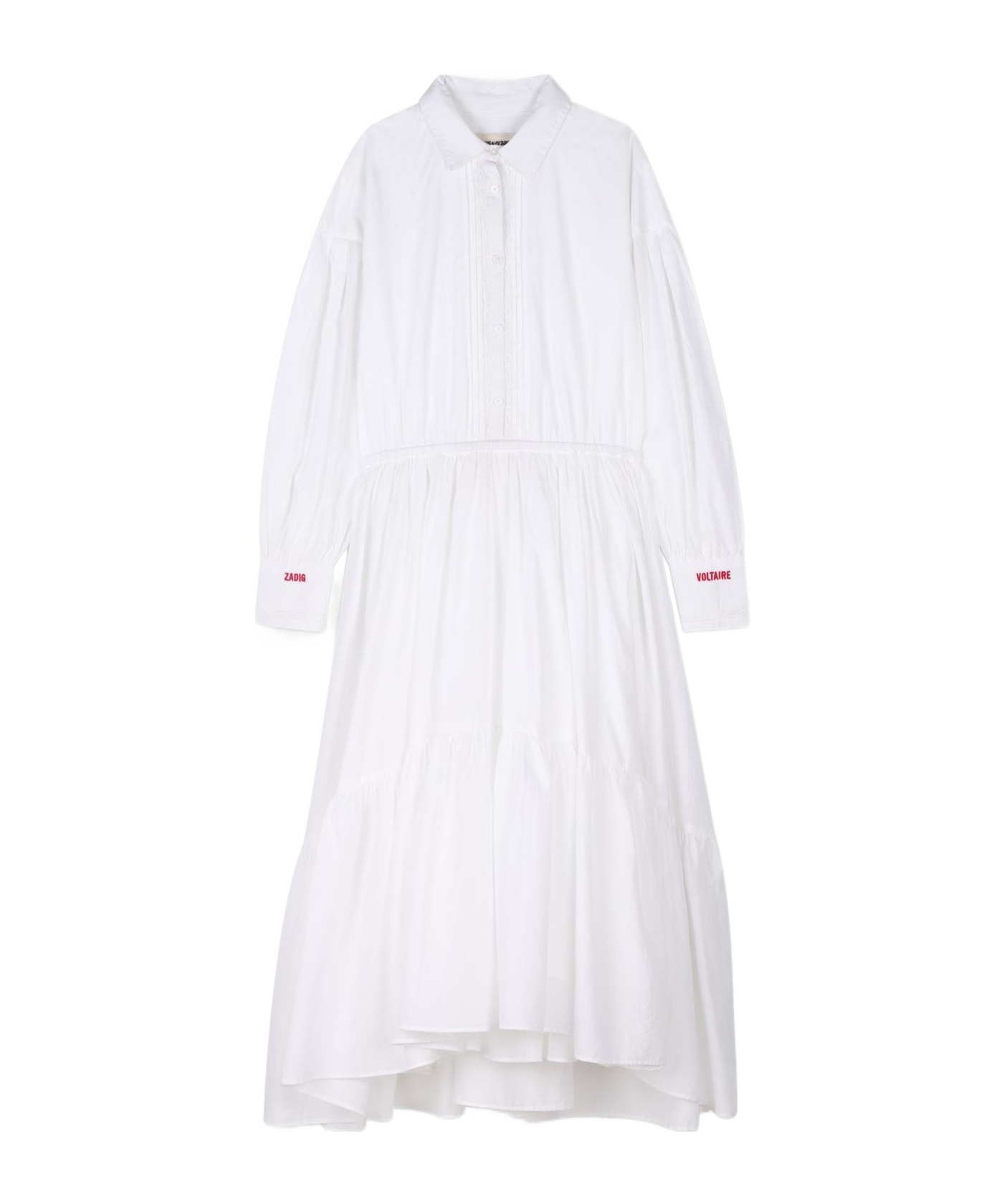 Zadig & Voltaire Long Sleeve Dress In White
