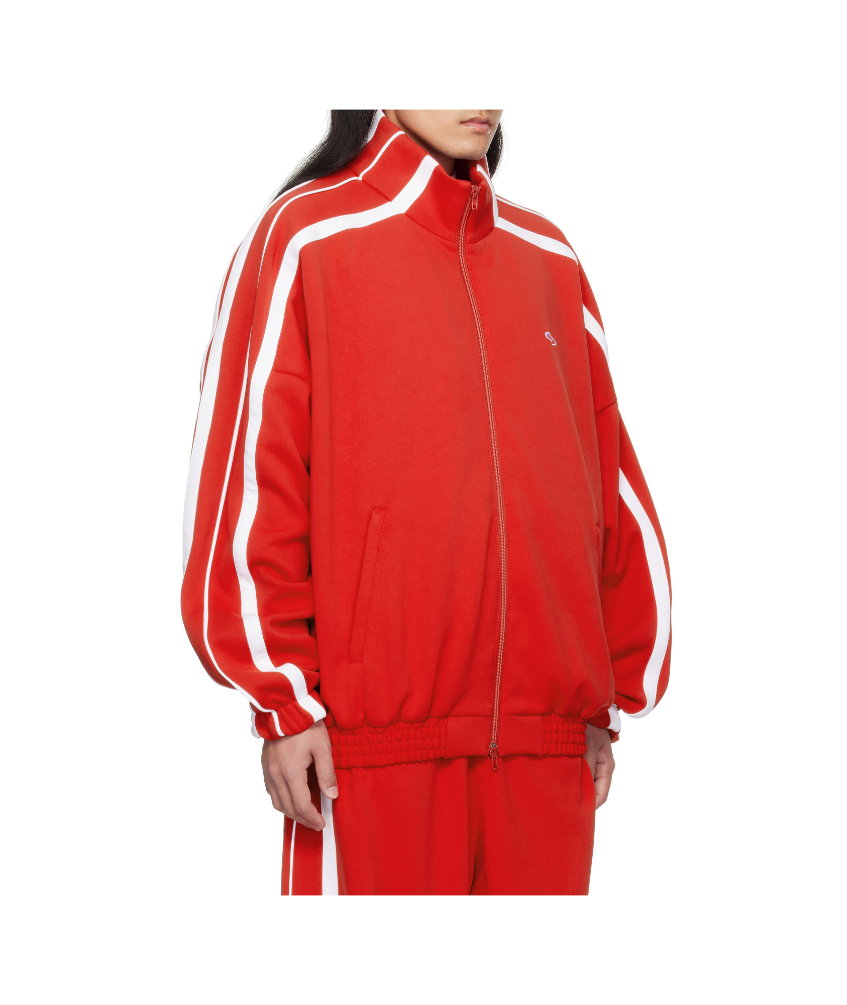 Vetements High Collar Long Sleeve Casual Jacket In Red