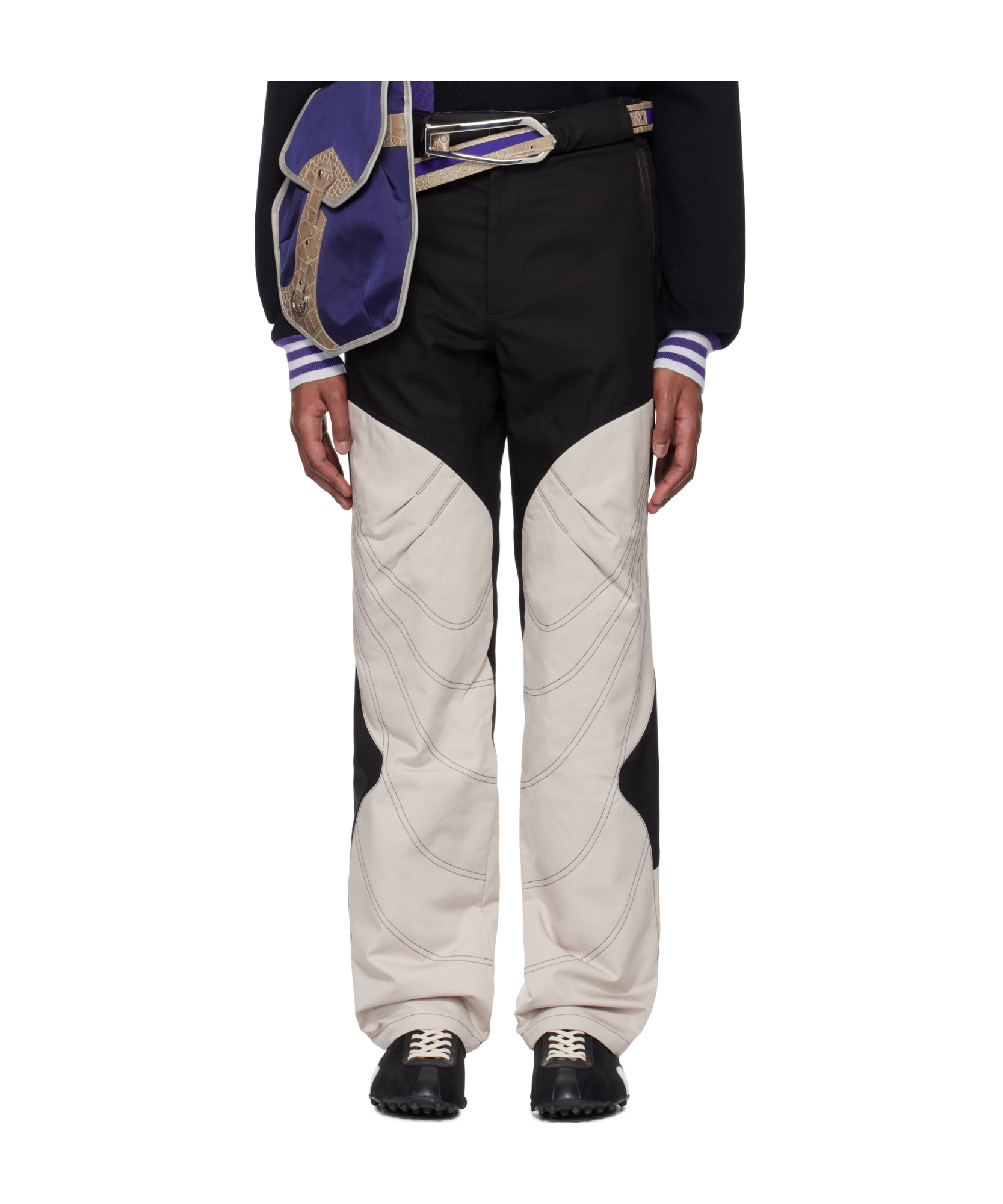 Kiko Kostadinov Panelled Design Trousers In White