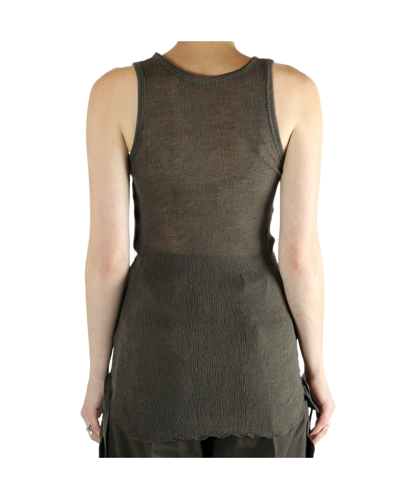 Ann Demeulemeester Crew Neck Vest In Brown