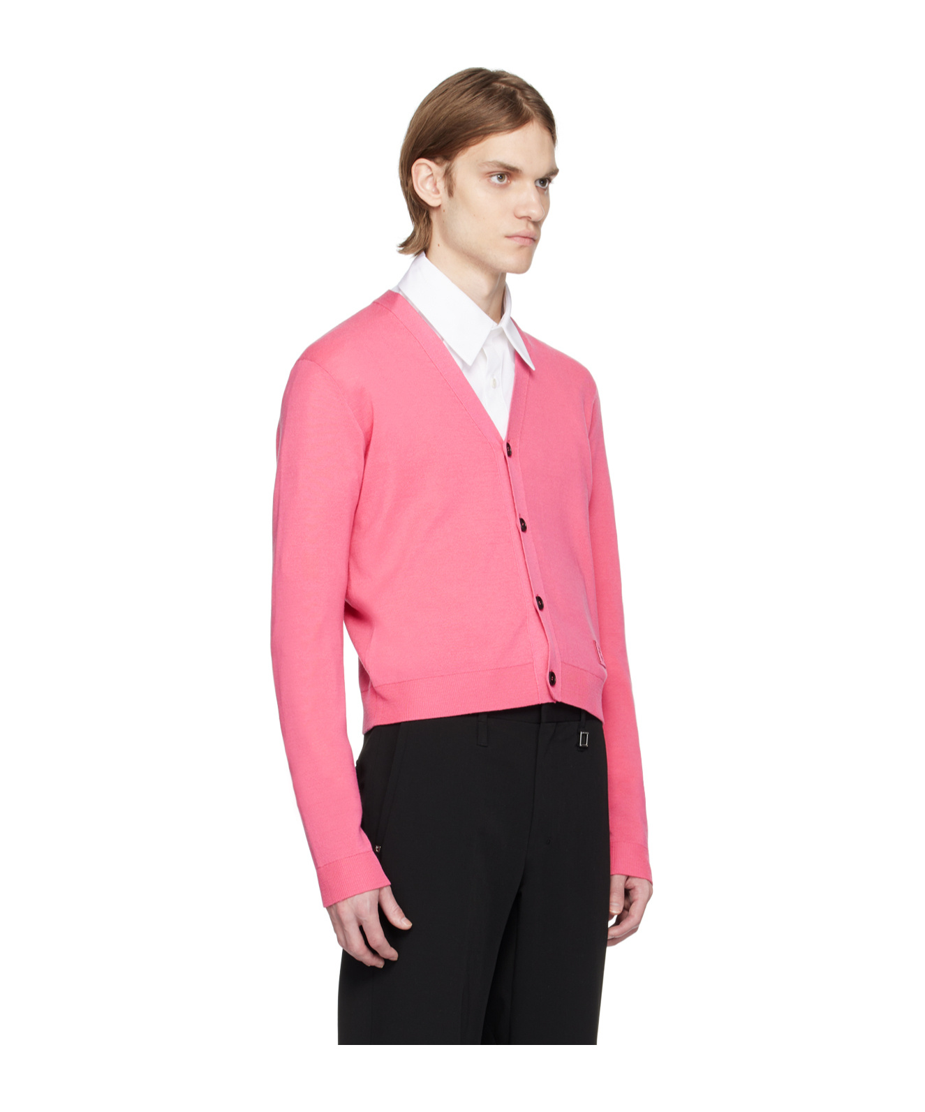 Wooyoungmi Button Long-sleeved Cardigan In Pink