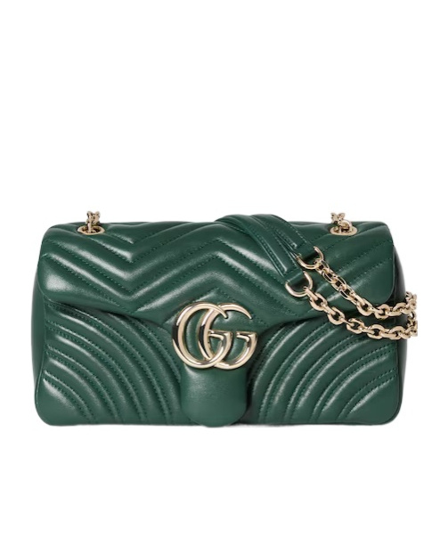 Gucci Gg Marmont Medium Shoulder Bag In Green