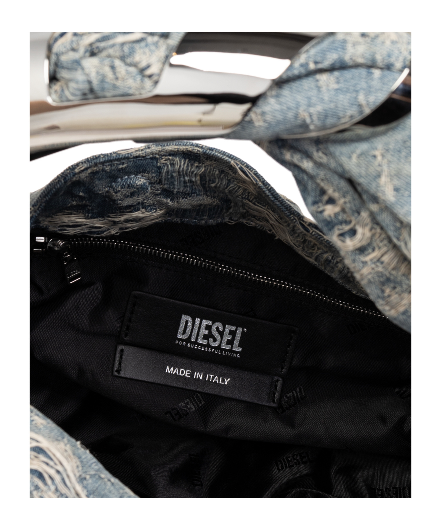 Diesel Denim Grab-d Hobo Shopping Bag In Blue