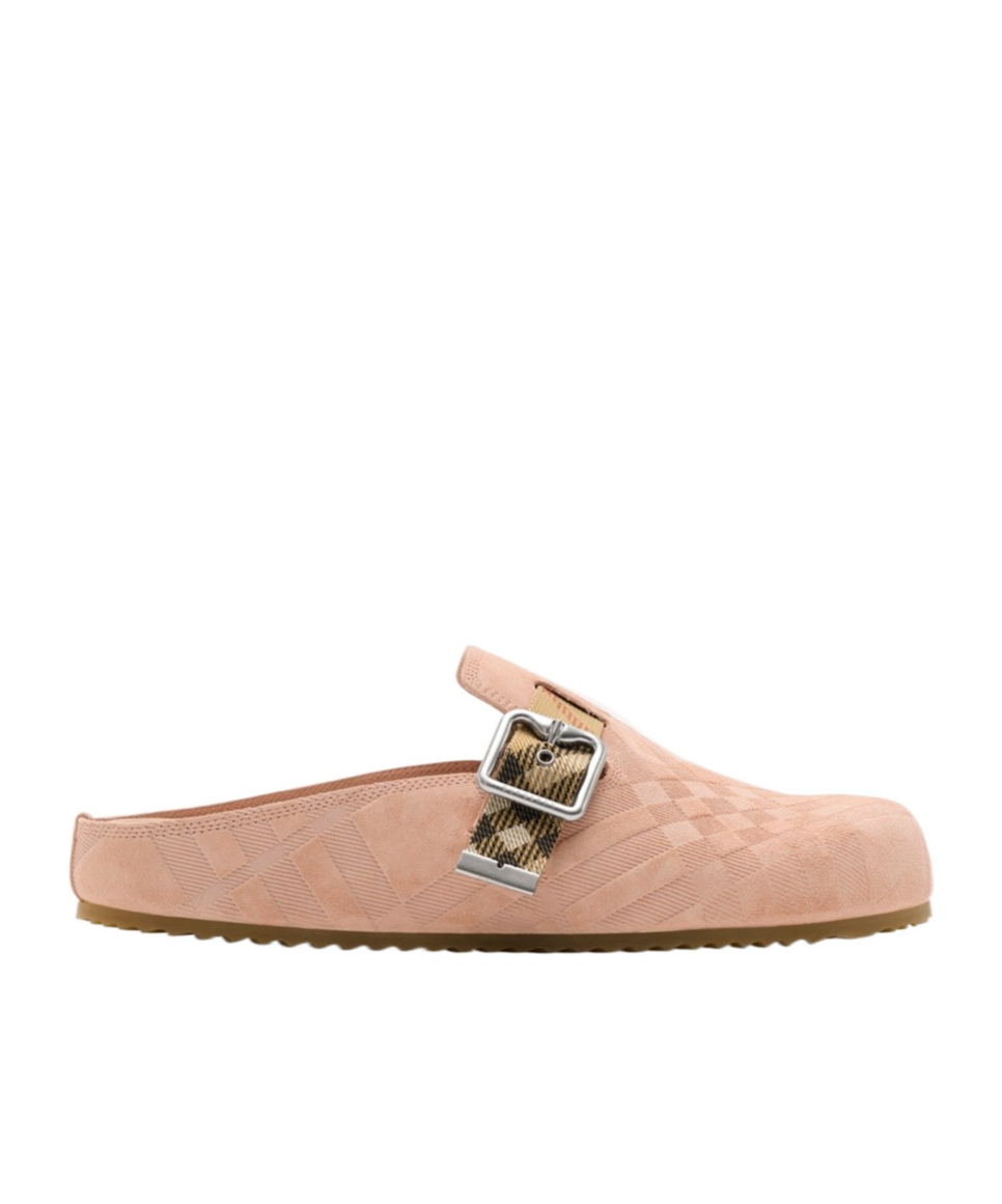 Burberry Check Suede Urchin Clogs