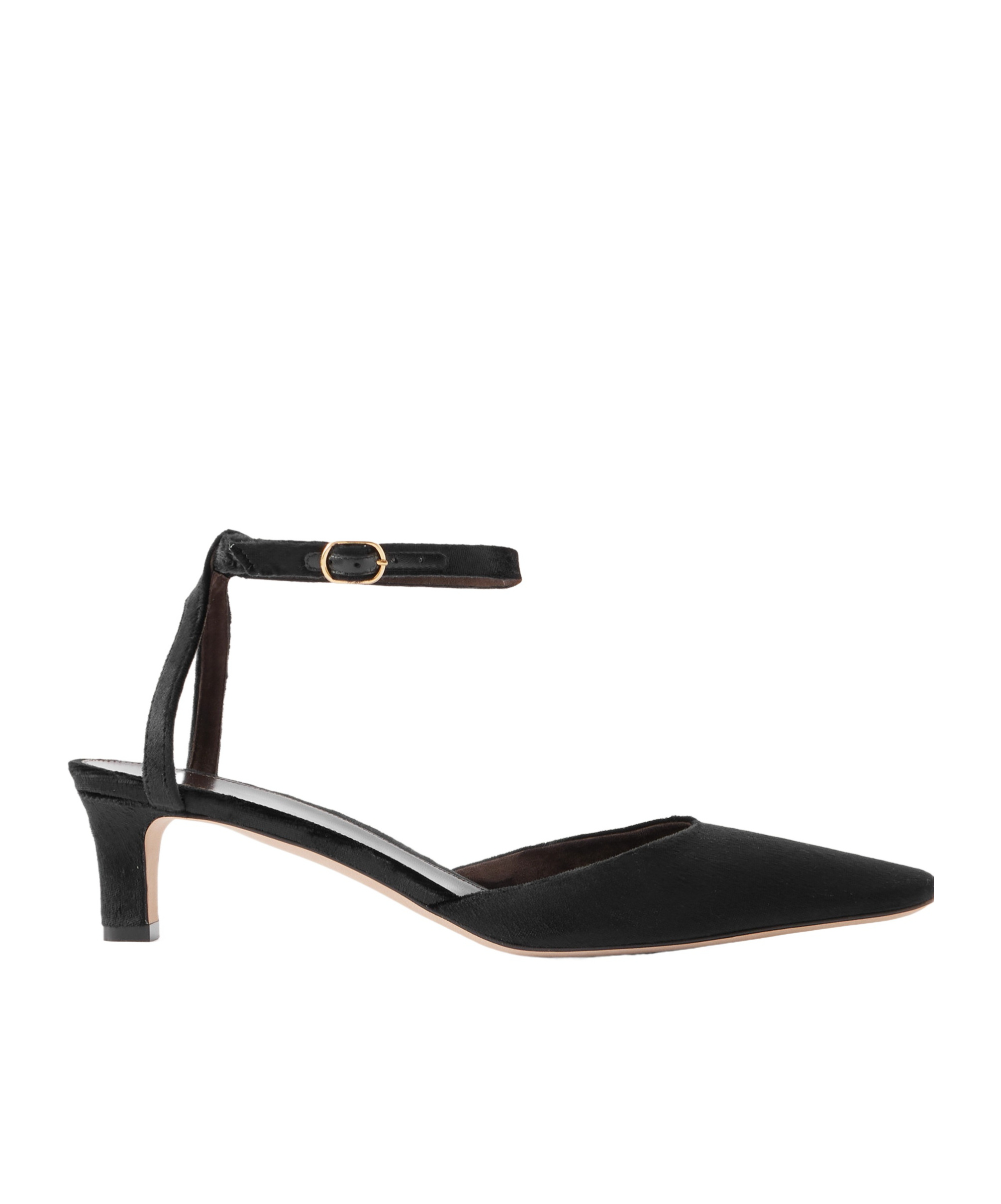 The Row Carla Velvet Pumps In Black