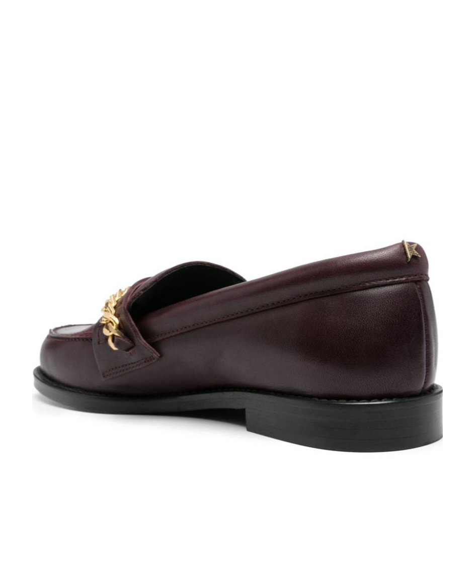 GOLDEN GOOSE CHAIN-LINK LEATHER LOAFERS