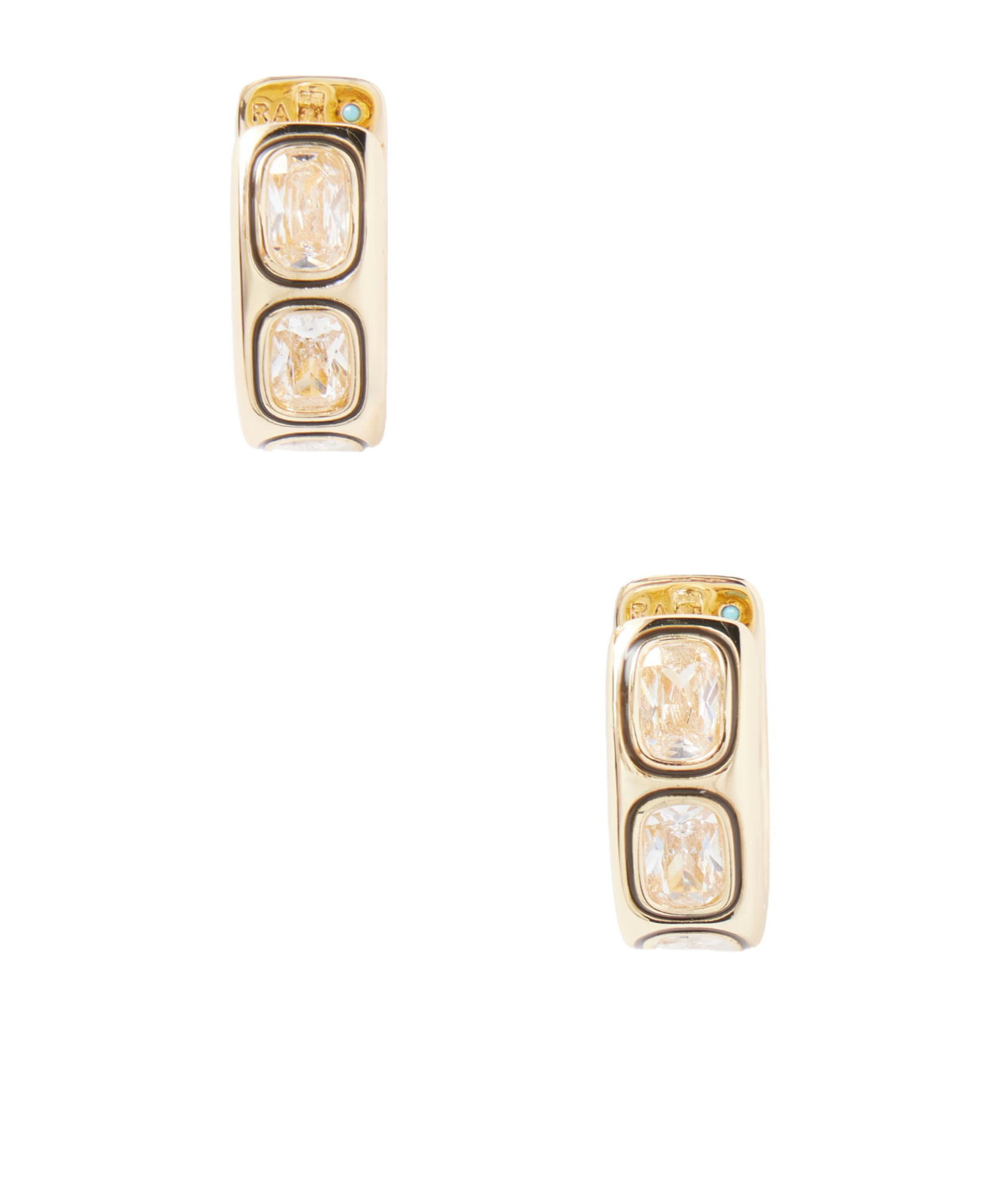 Assouline Gold Square Crystal Earrings